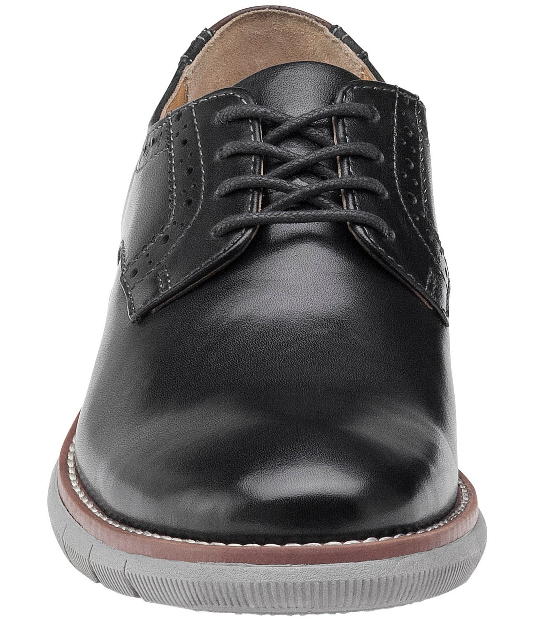Johnston & Murphy Boys' Holden Leather Plain Toe Oxfords (Youth)