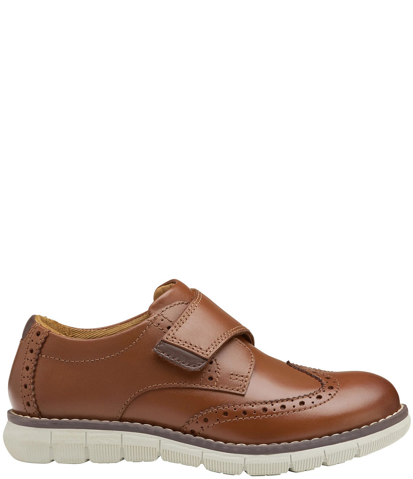 Johnston & Murphy Boys' Holden Leather Alternative Closure Wingtip Oxfords (Toddler)
