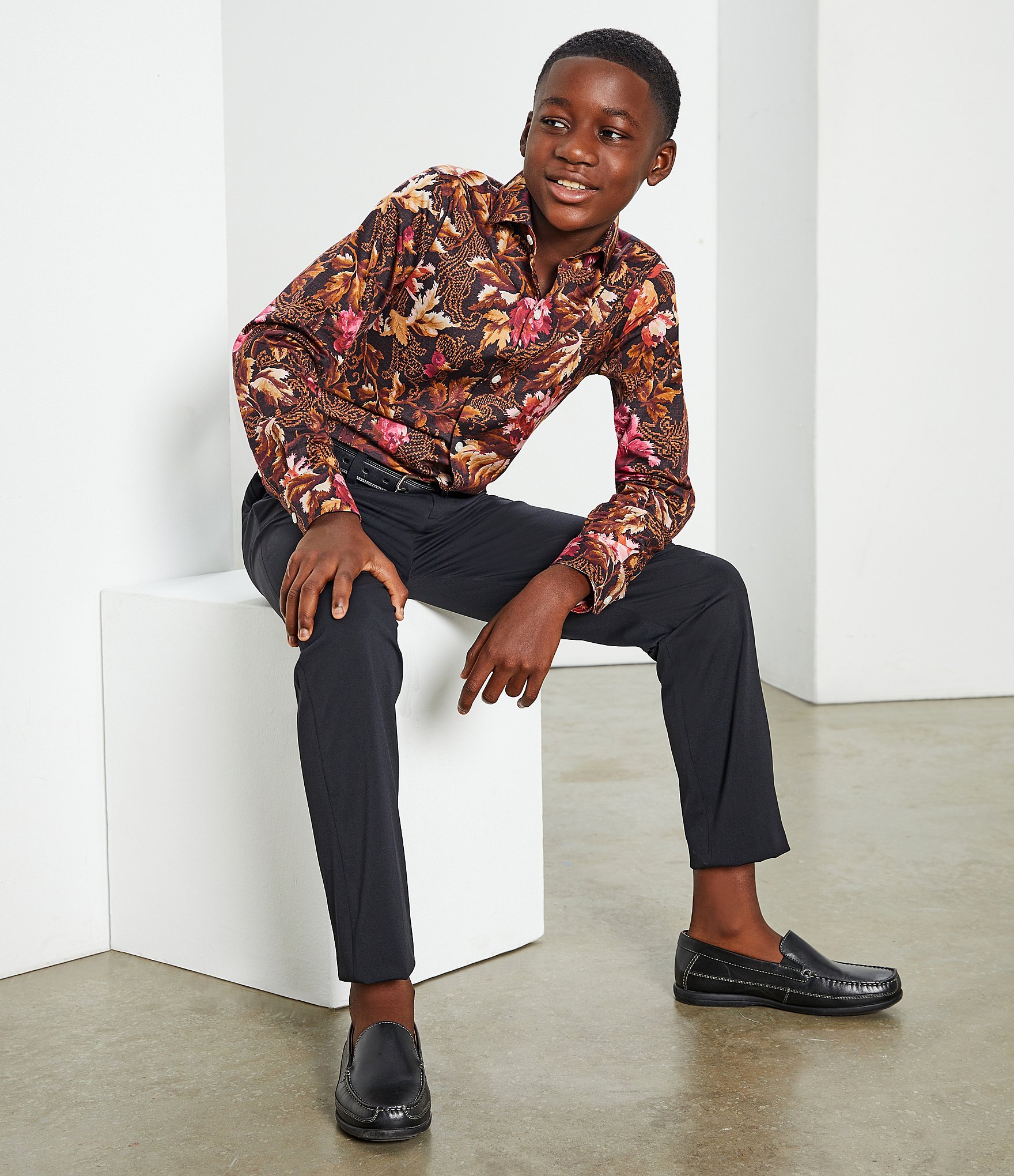 Johnston & Murphy Boys' Locklin Leather Venetian Loafers (Youth)