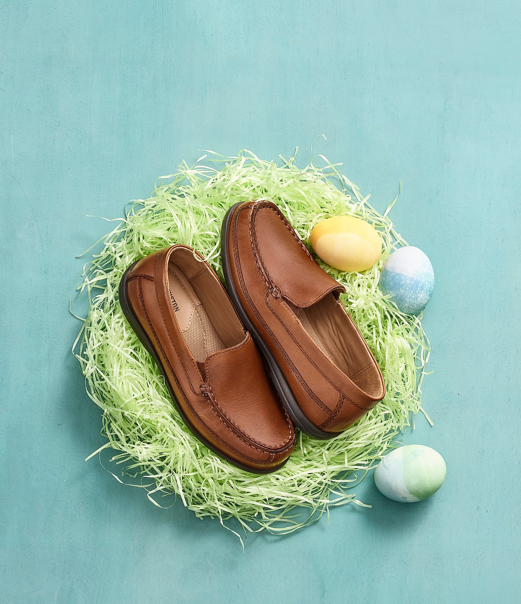 Johnston & Murphy Boys' Locklin Leather Slip On Venetian Loafers (Infant)