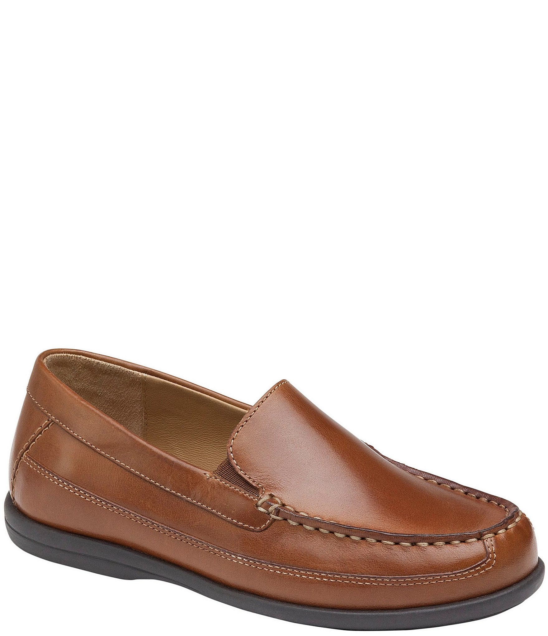 Johnston & Murphy Boys' Locklin Leather Slip On Venetian Loafers (Toddler)