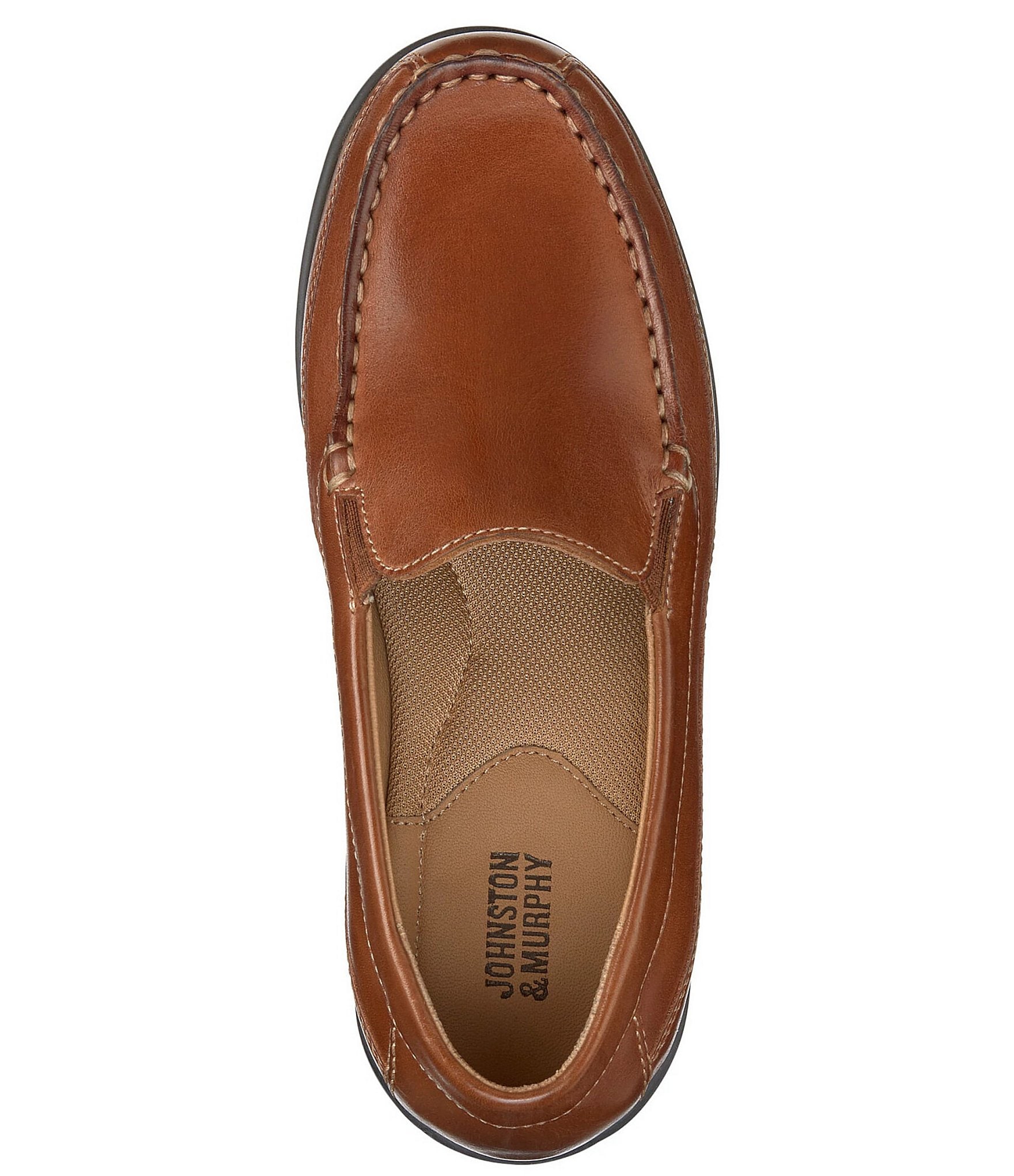 Johnston & Murphy Boys' Locklin Leather Slip On Venetian Loafers (Toddler)