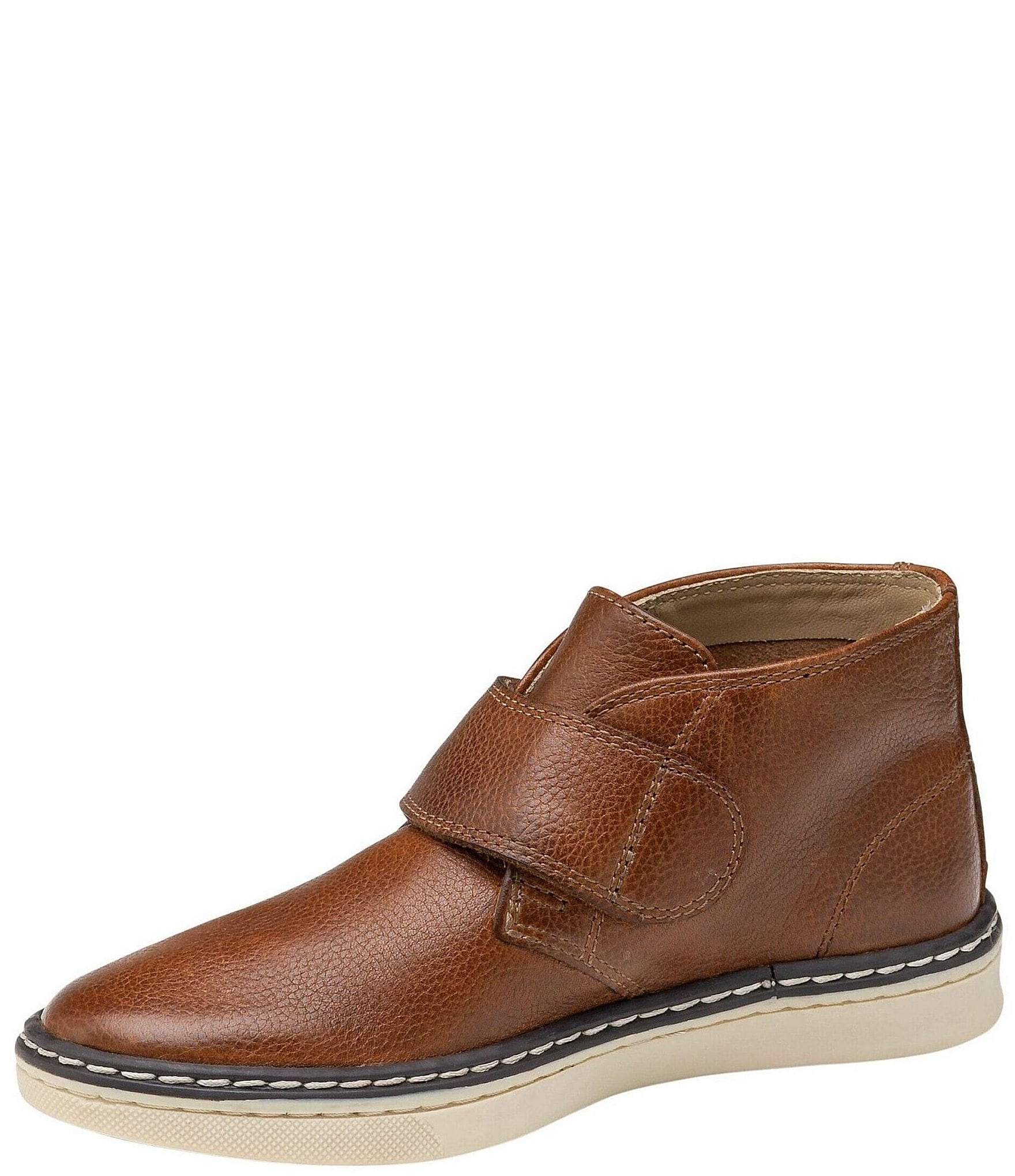 Johnston & Murphy Boys' McGuffey Leather Alternative Closure Chukka Boots (Toddler)