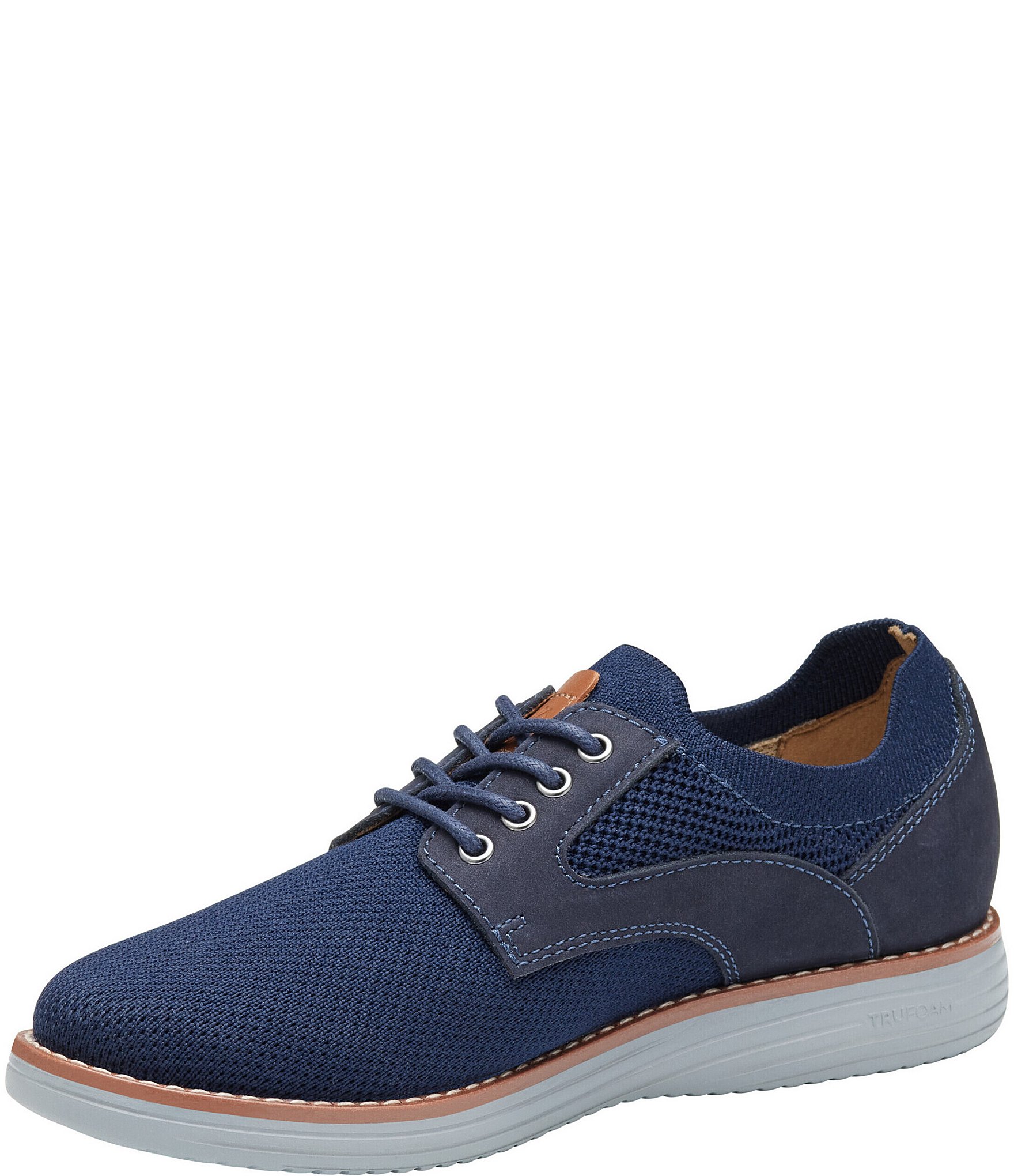 Johnston & Murphy Boys' Upton Knit Plain Toe Lace Up Oxfords (Youth)