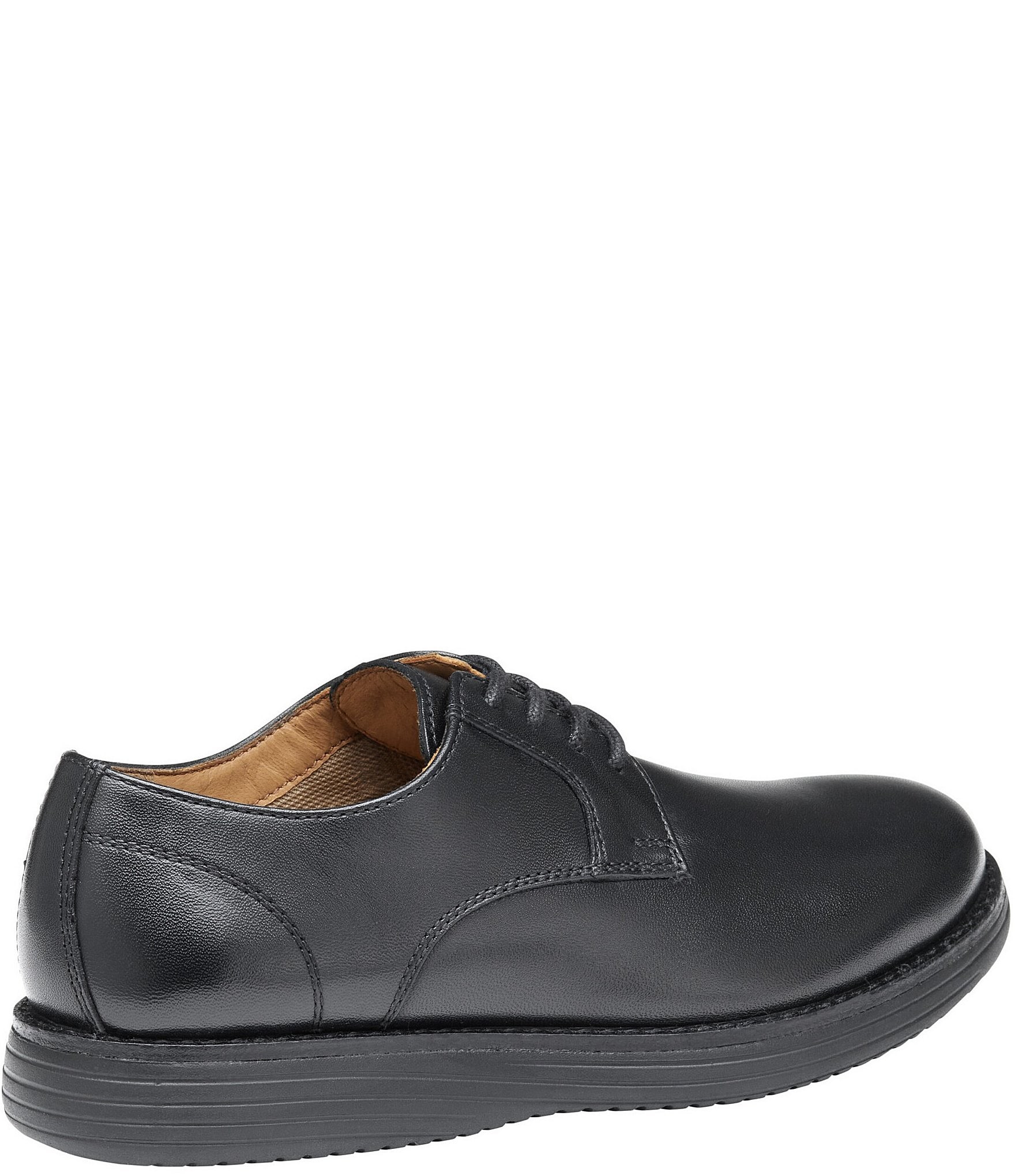 Johnston & Murphy Boys' Upton Plain Toe Leather Lace Up Oxfords (Youth)