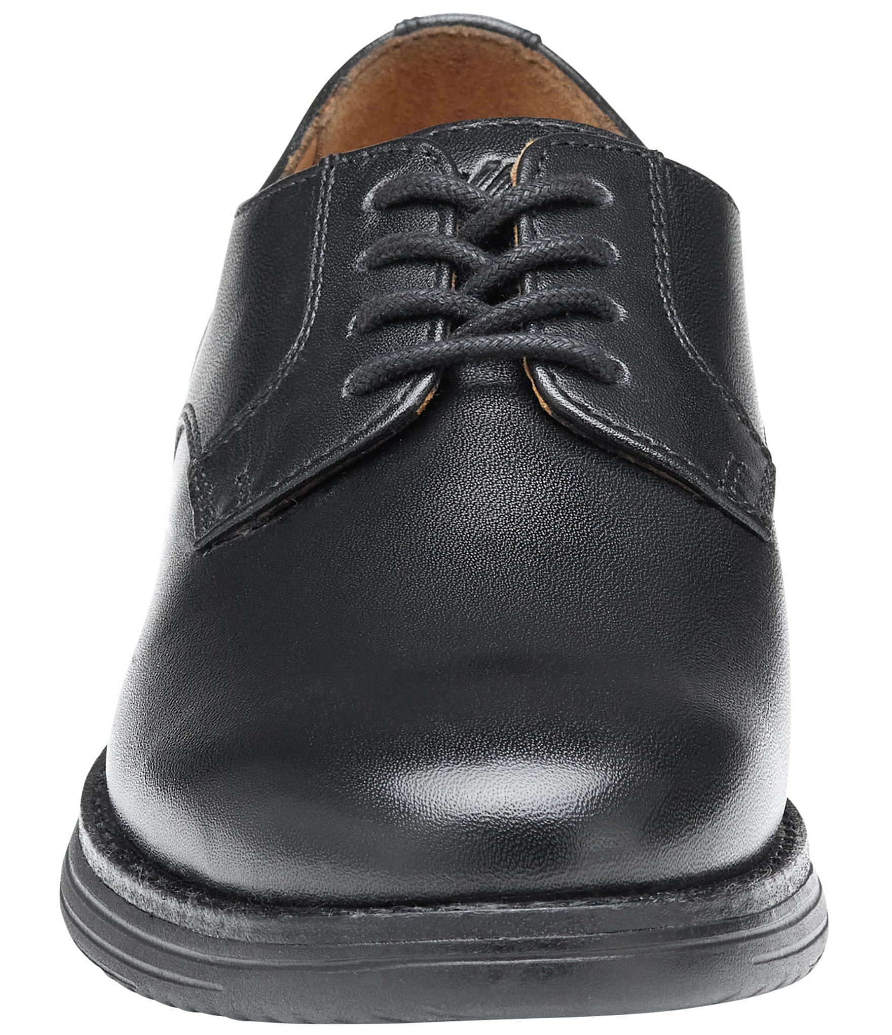 Johnston & Murphy Boys' Upton Plain Toe Leather Lace Up Oxfords (Youth)