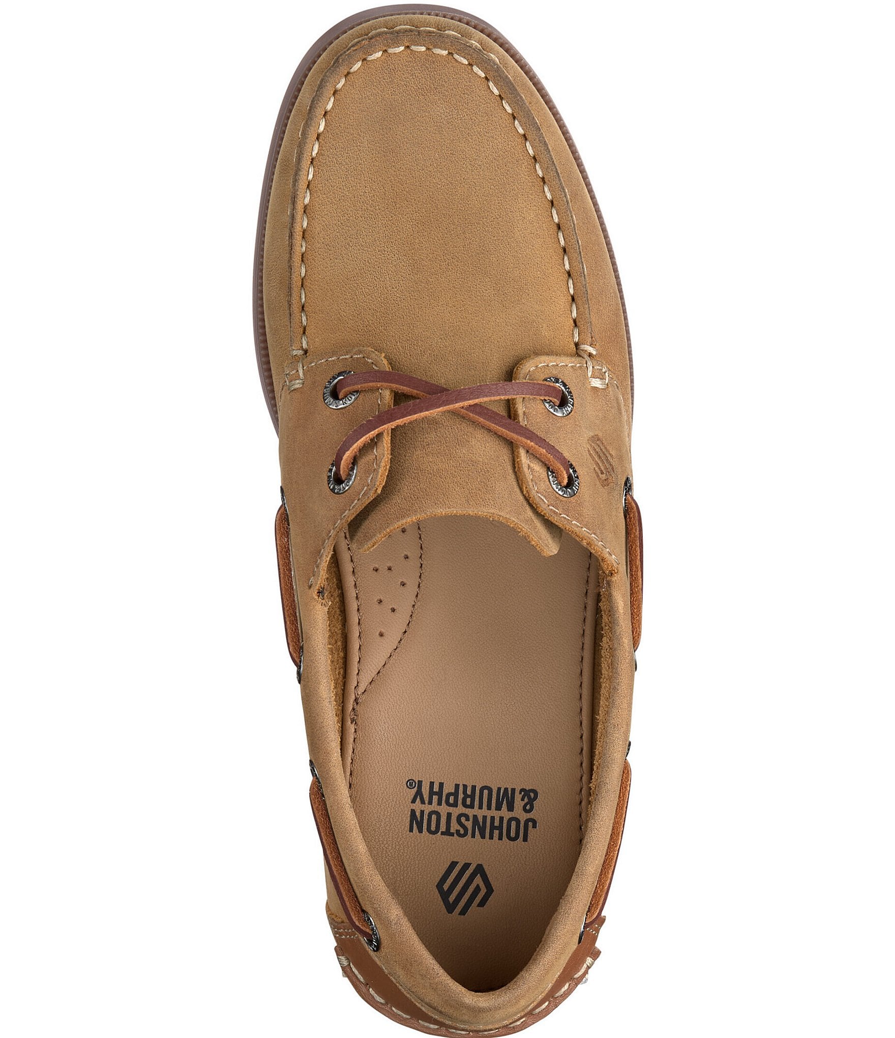Johnston & Murphy Boys' Zeke Leather Boat Shoes (Toddler)