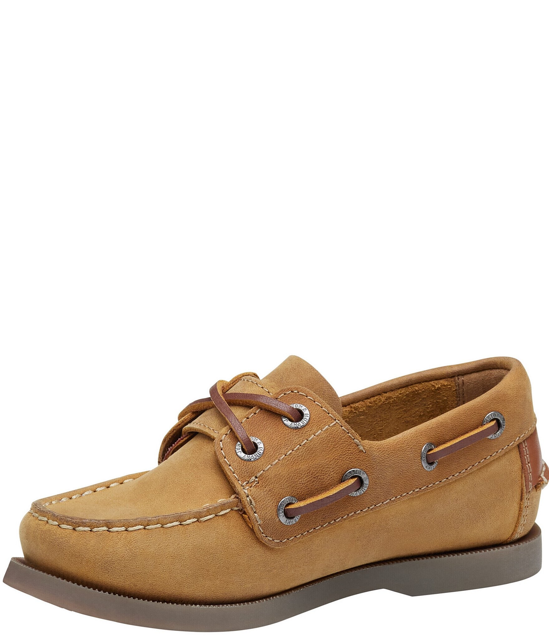 Johnston & Murphy Boys' Zeke Leather Alternative Closure Boat Shoes (Toddler)