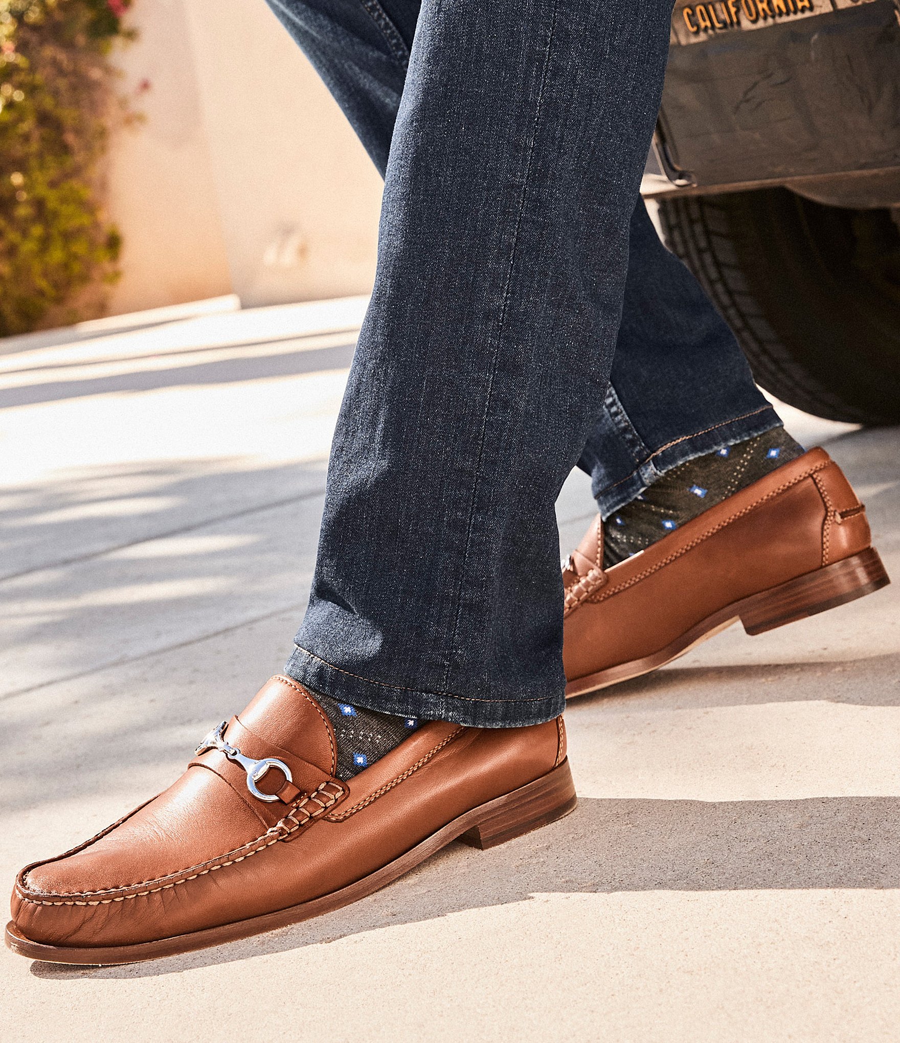 Johnston & Murphy Collection Men's Baldwin Leather Bit Buckle Loafers