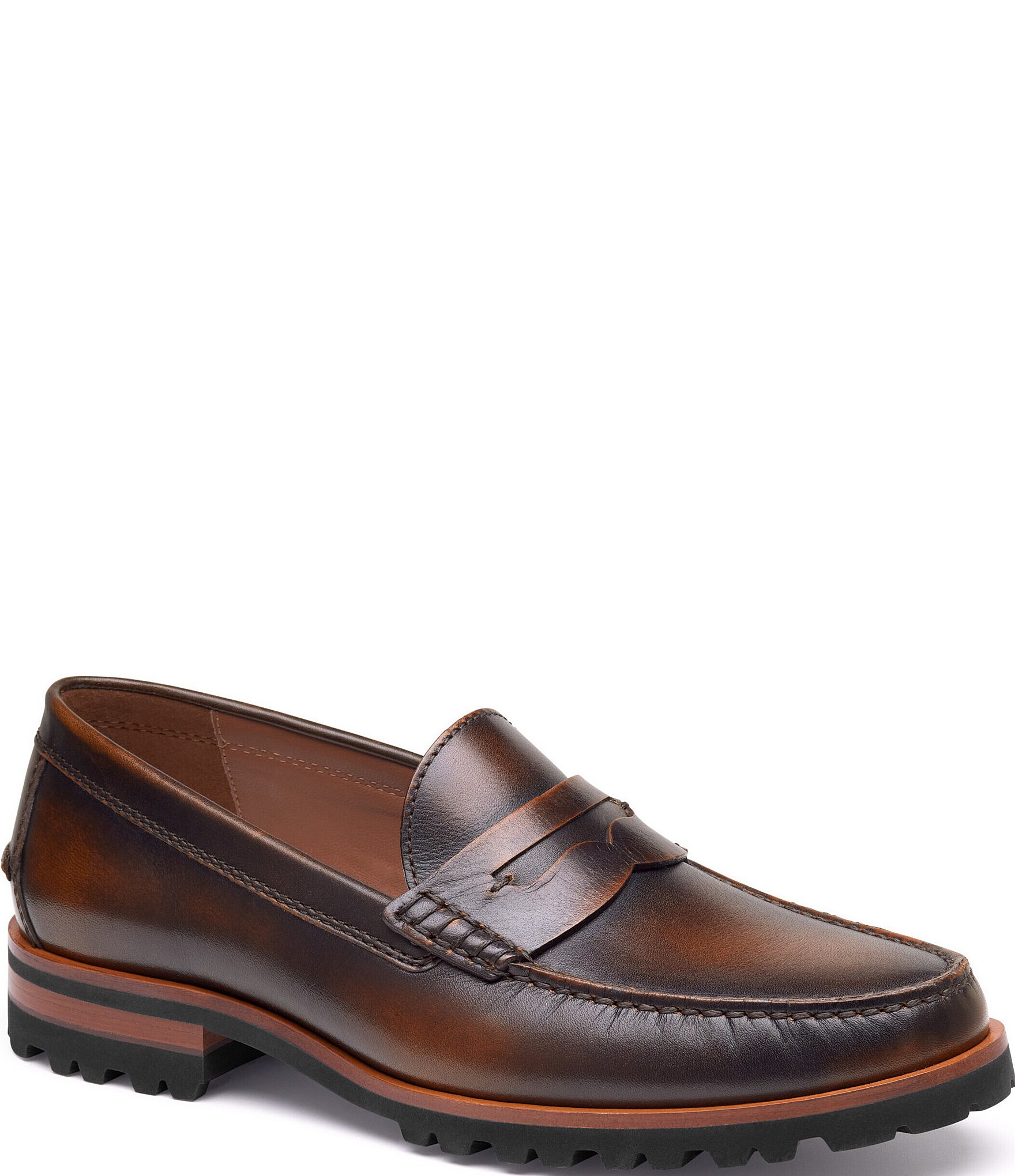 Johnston & Murphy Collection Mens Baldwin Lug Penny Loafers