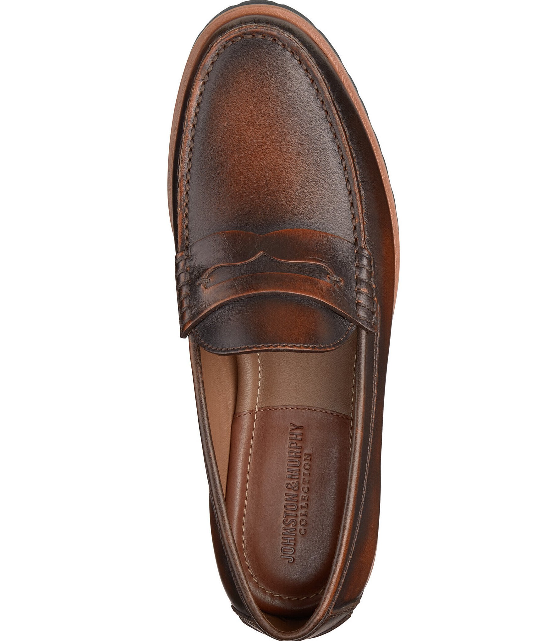 Johnston & Murphy Collection Mens Baldwin Lug Penny Loafers