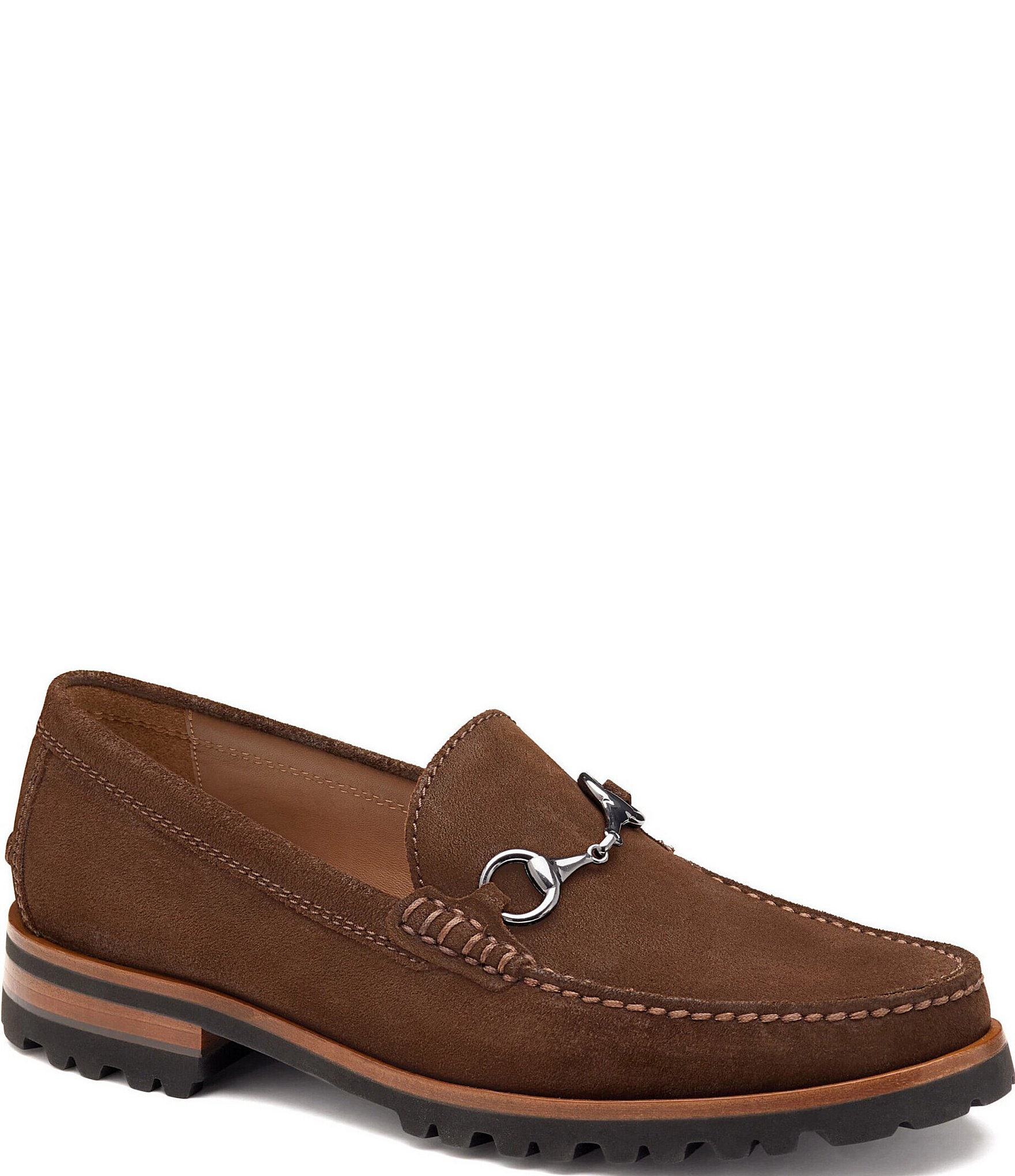 Donald J. Pliner Men\'s Nate Brown Leather Slip On Shoes Loafers Size 8.5 Womens - Dress Shoes – Emille Shoes main image 3