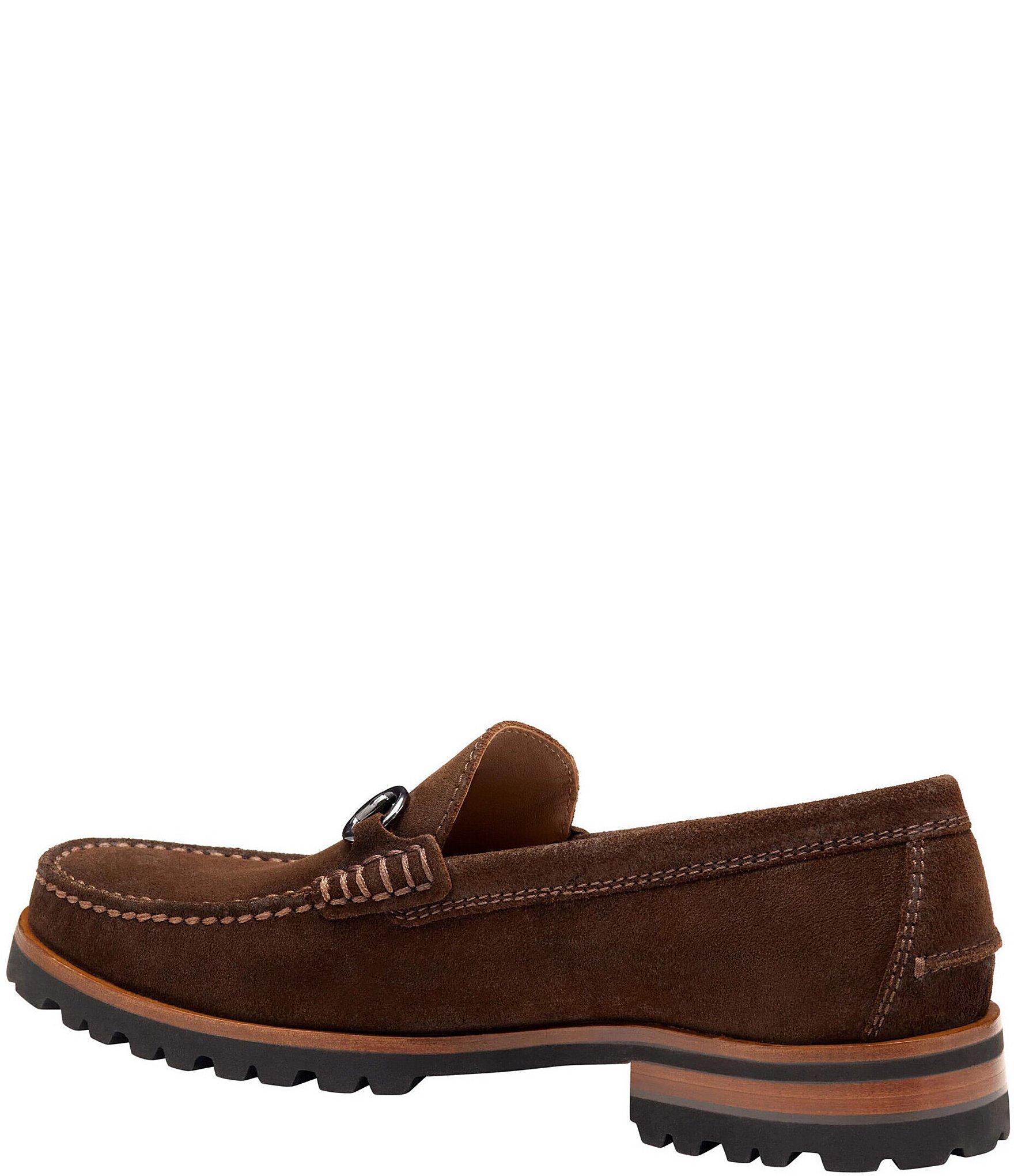 Johnston & Murphy Collection Men's Baldwin Suede Lug Bit Buckle Loafers