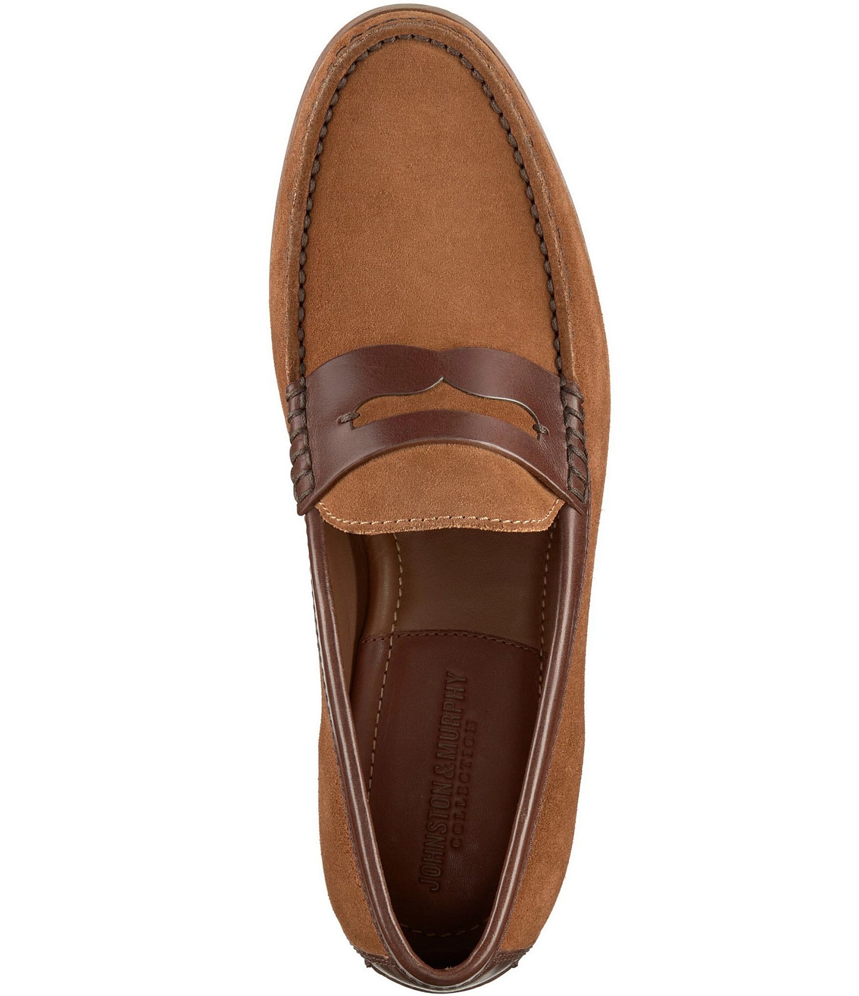 Johnston & Murphy Collection Mens Baldwin Suede Penny Loafers