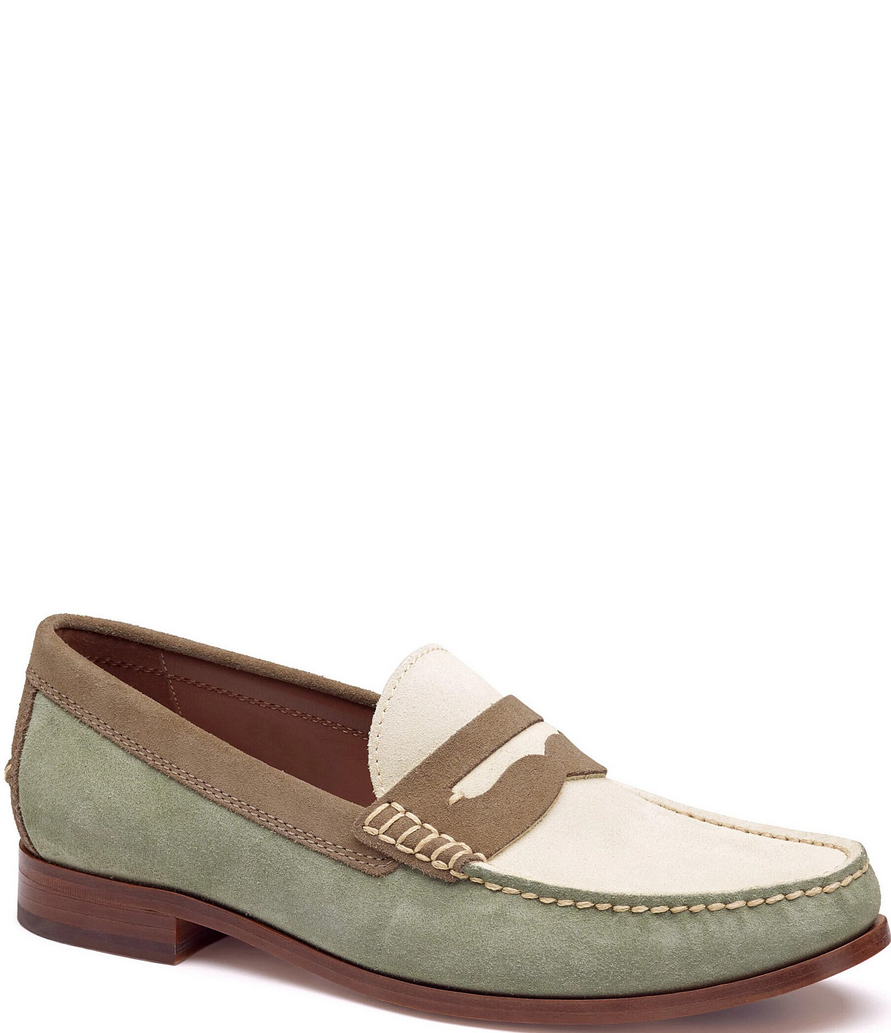 Johnston & Murphy Collection Men's Baldwin Colorblock Suede Penny Loafers