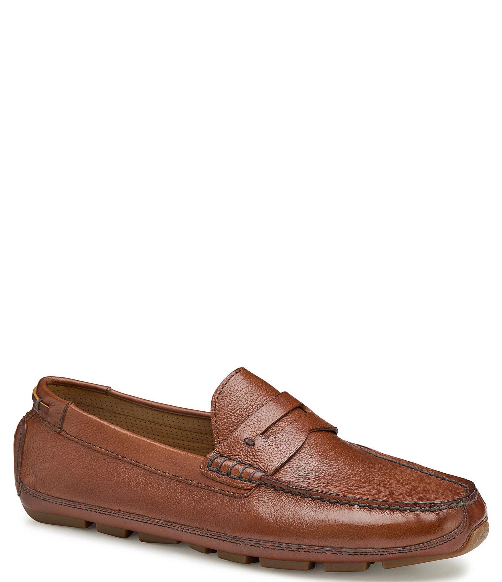 Johnston & Murphy Collection Men's Damon Textured Leather Penny Drivers ...