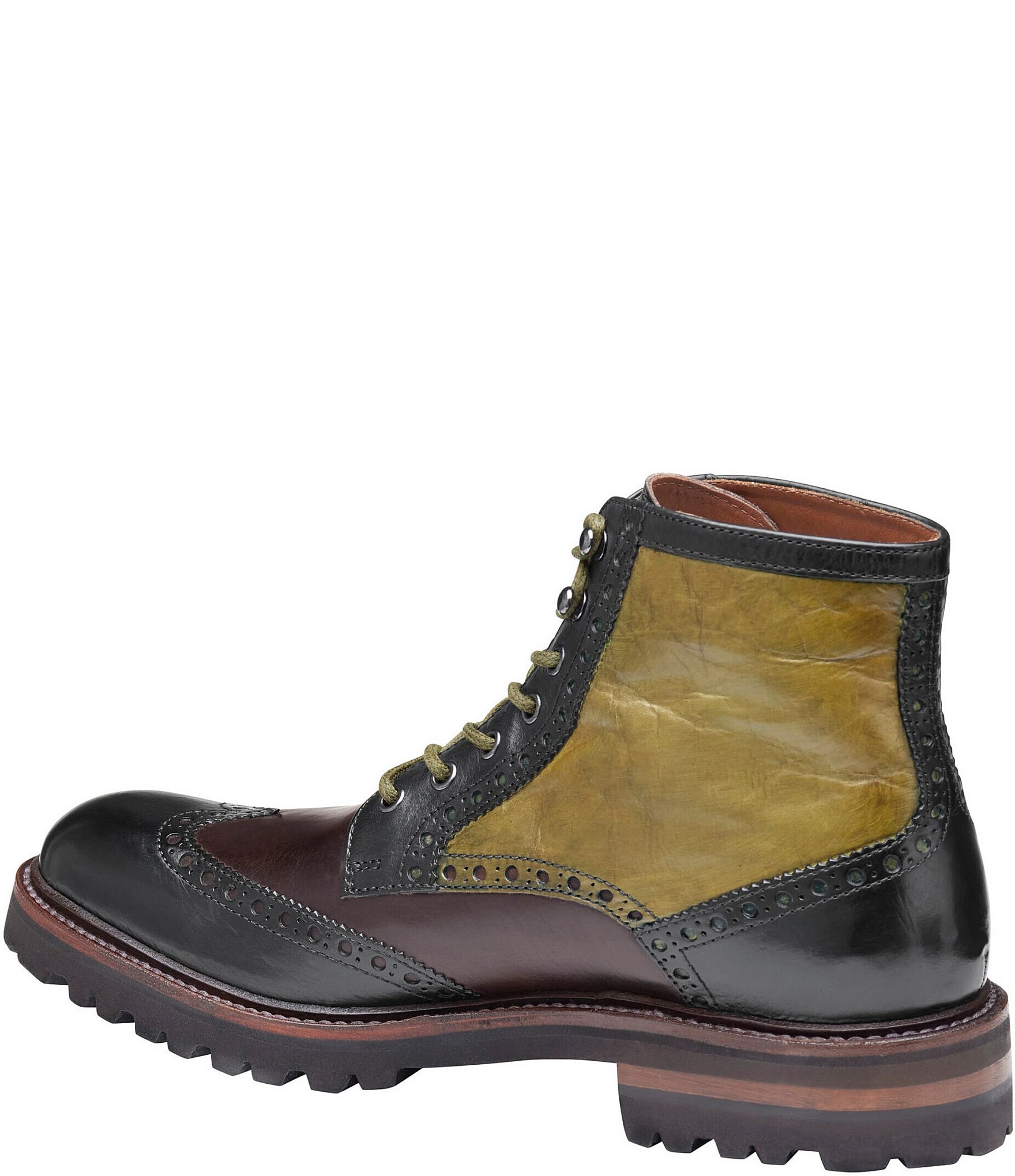 Johnston & Murphy Collection Men's Dudley Colorblock Lug Plain Toe Boots