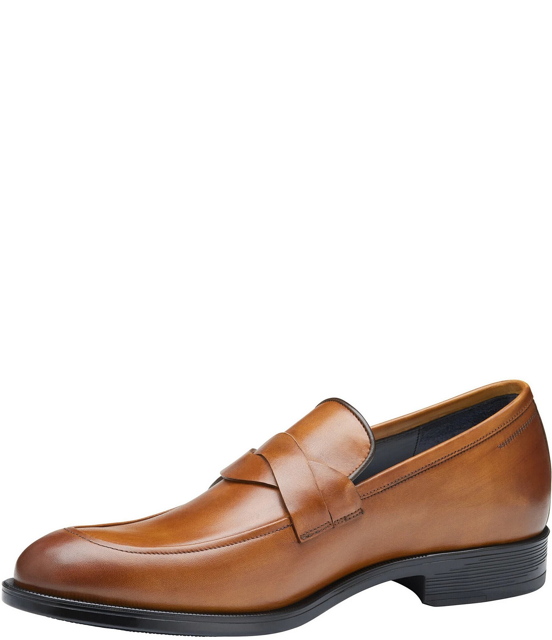 Johnston & Murphy Collection Men's Flynch Leather Braided Strap Loafers