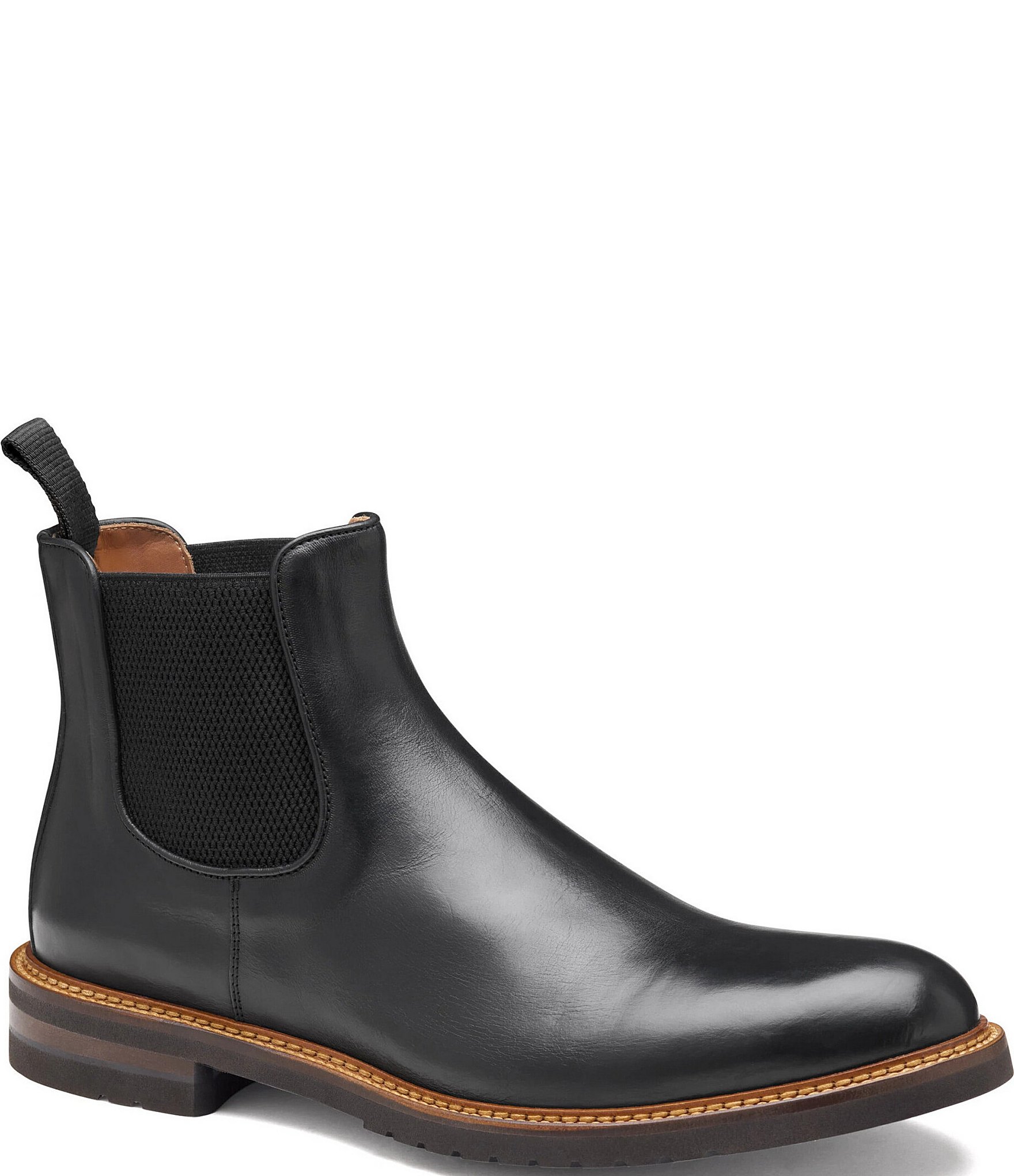 Johnston & Murphy Collection Men's Hartford Leather Chelsea Dress Boots