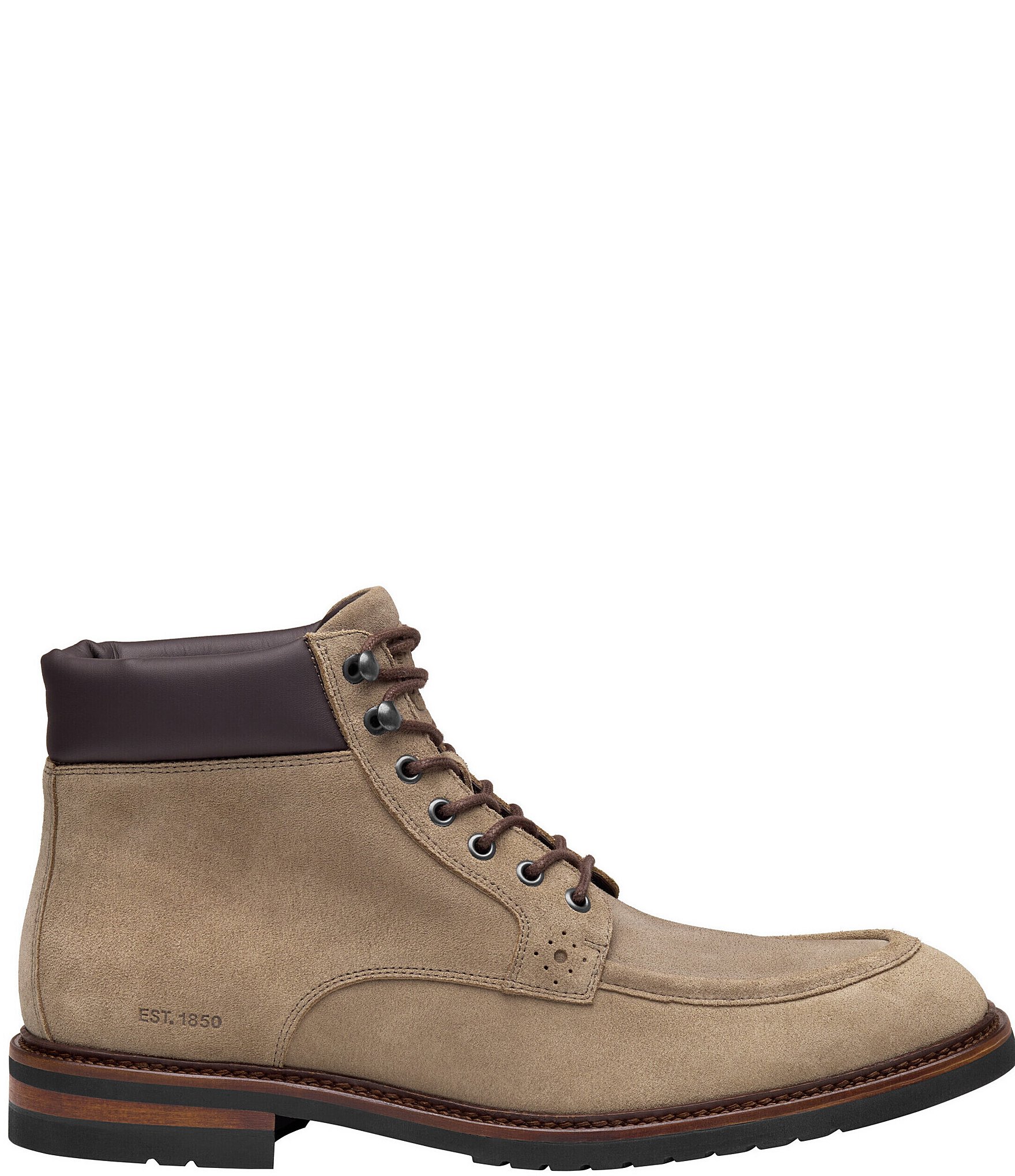 Johnston & Murphy Collection Men's Hartford Moc Toe Lace-Up Boots