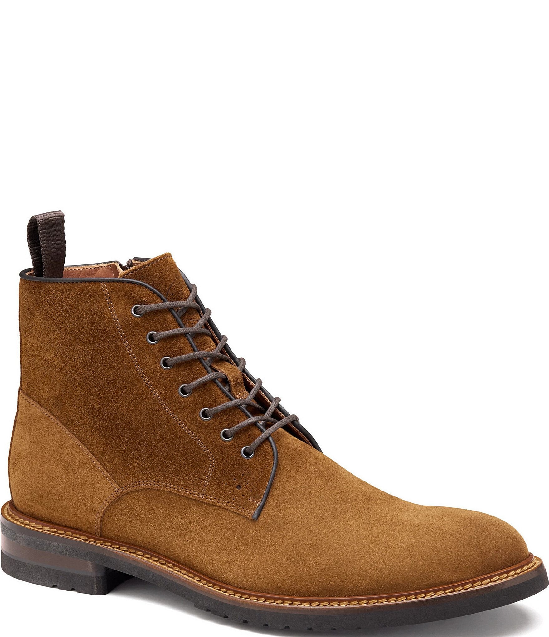 J. Murphy Johnston & Murphy Mens 12M Tan Suede Cap Toe Lace Up Boots 59-1240 Men main image 3