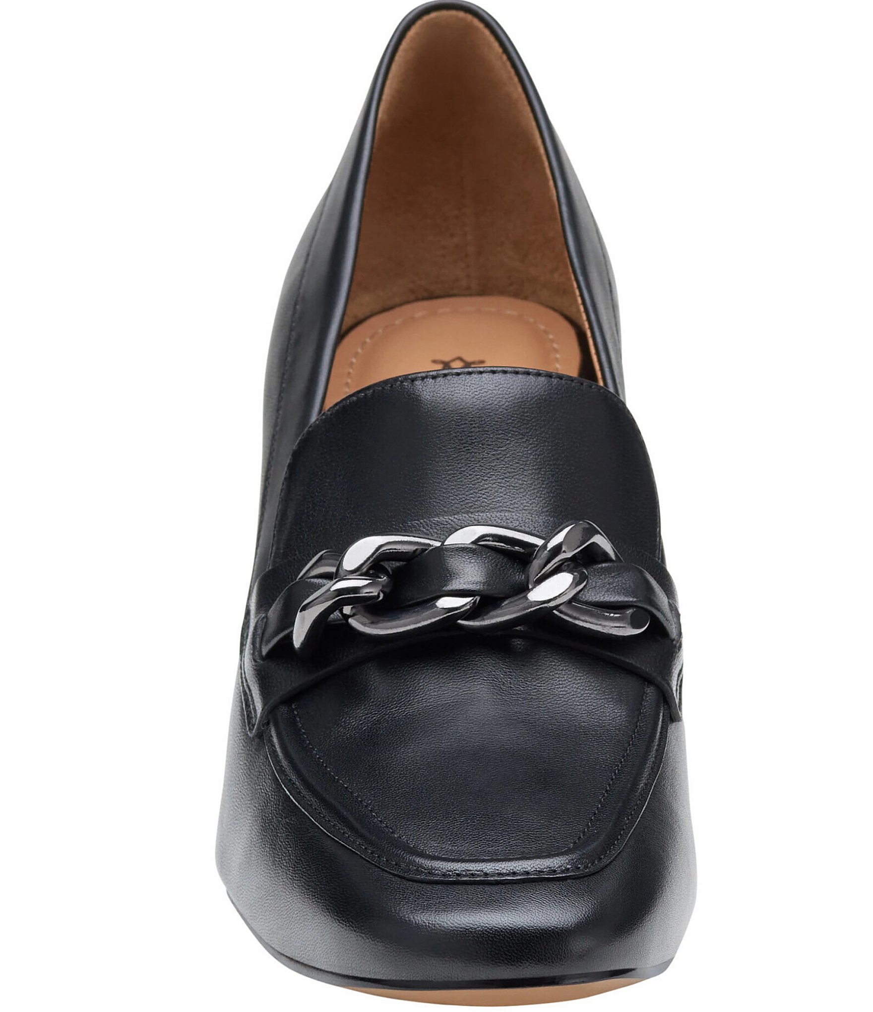 Johnston & Murphy Eleanor Chunky Chain Leather Pumps