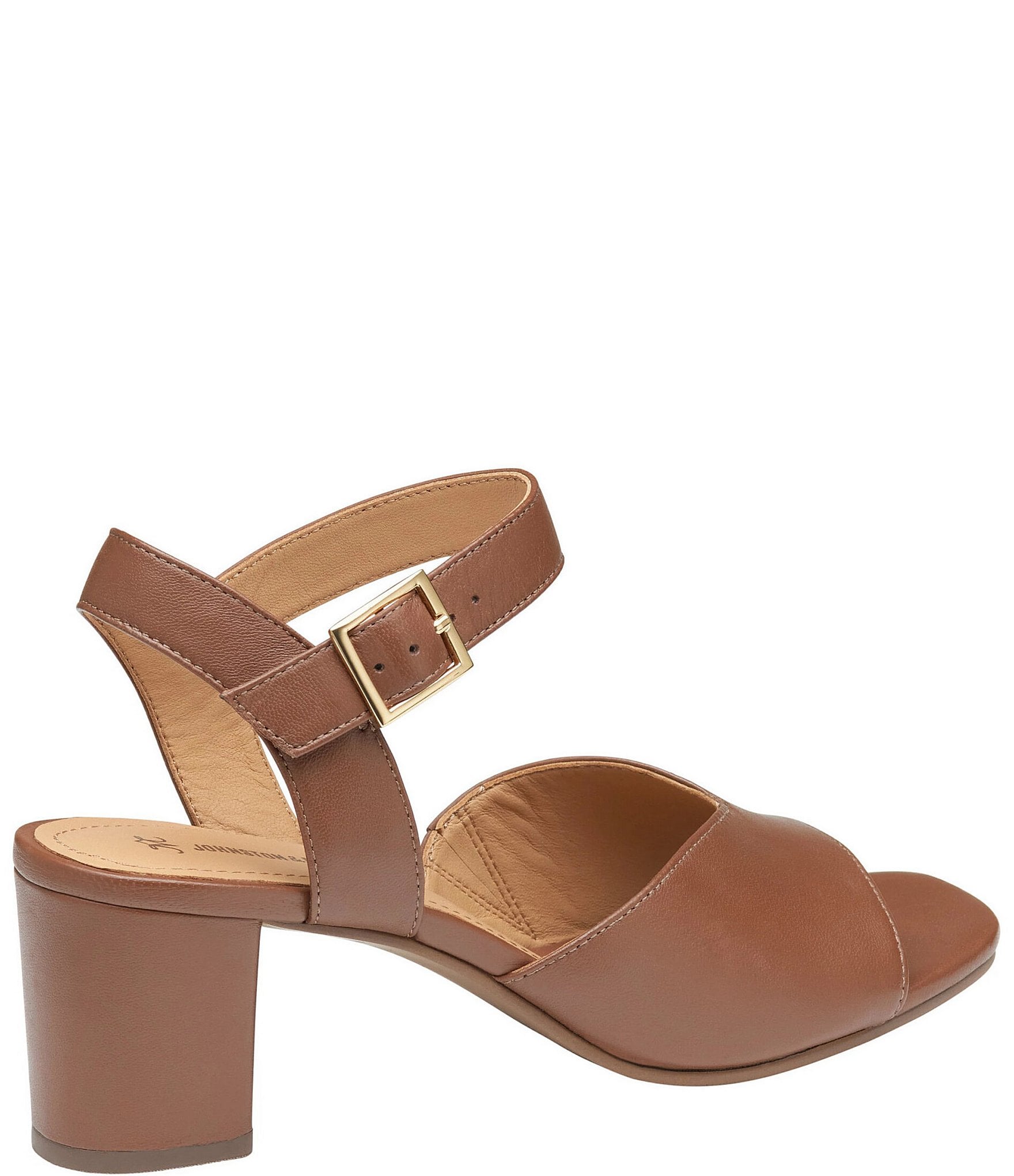 Johnston & Murphy Evelyn Leather Ankle Strap Sandals