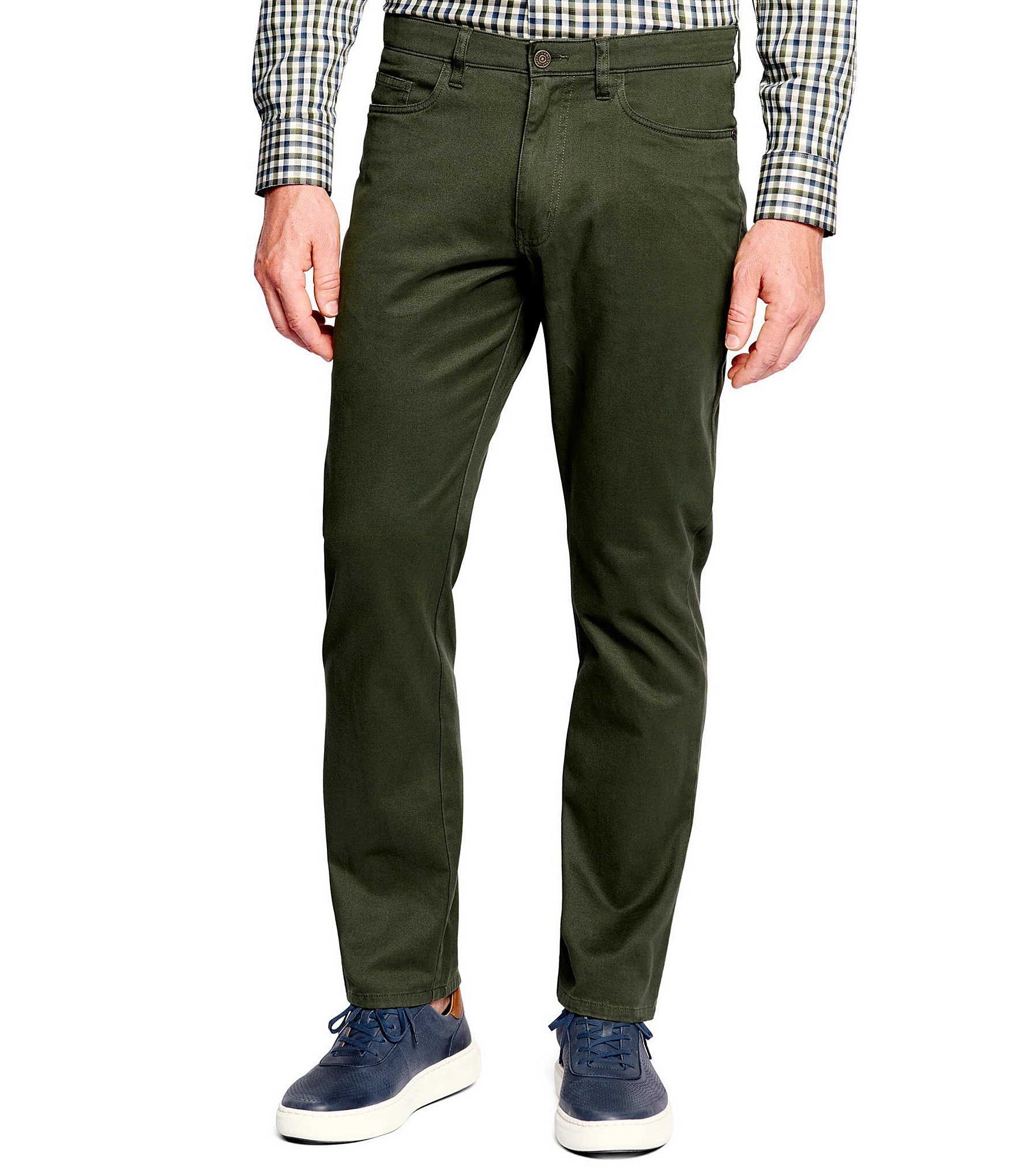 Johnston & Murphy Five-Pocket Straight Fit Stretch Pants