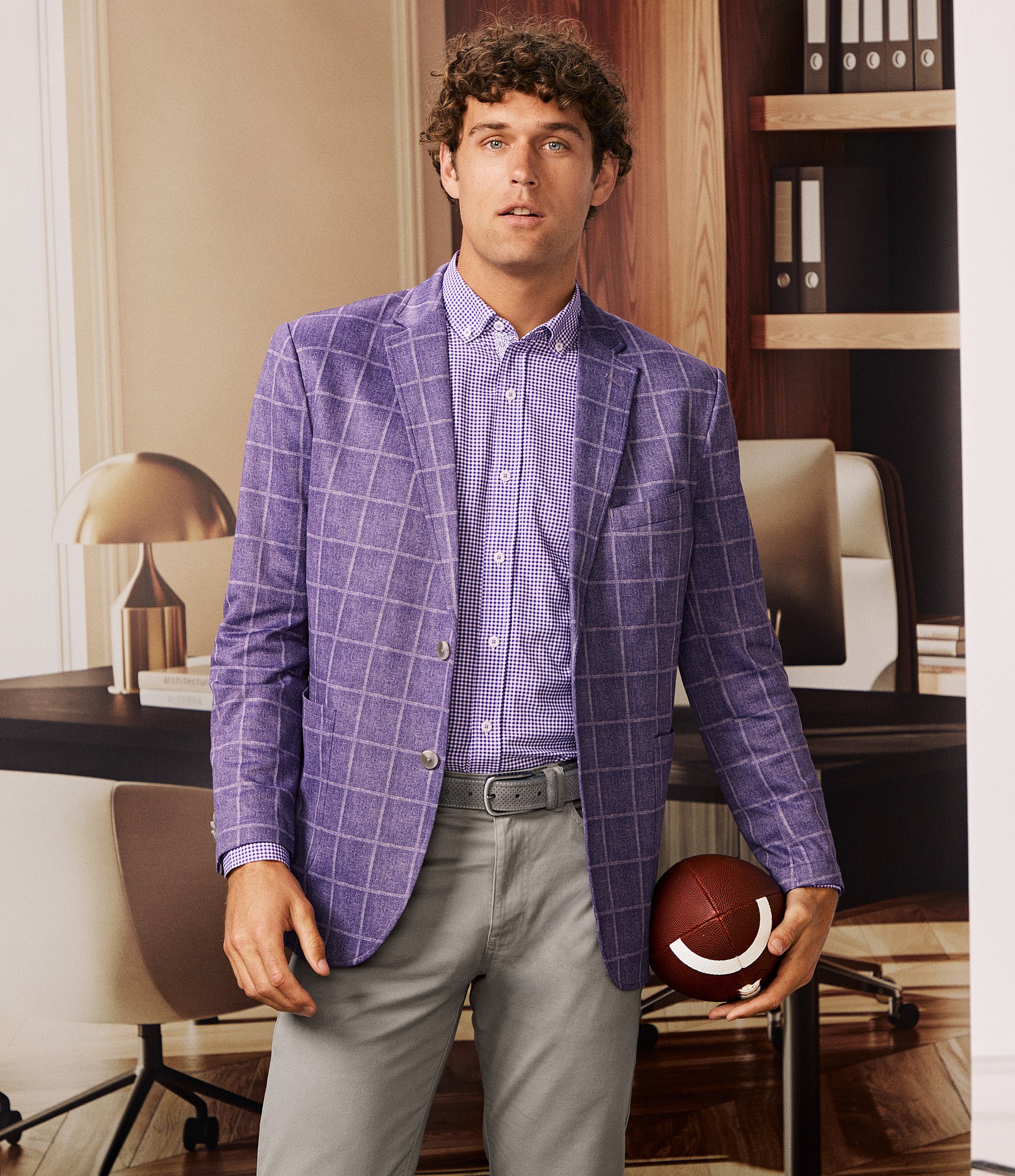 Johnston & Murphy Gameday XC4 Gingham Long Sleeve Woven Shirt