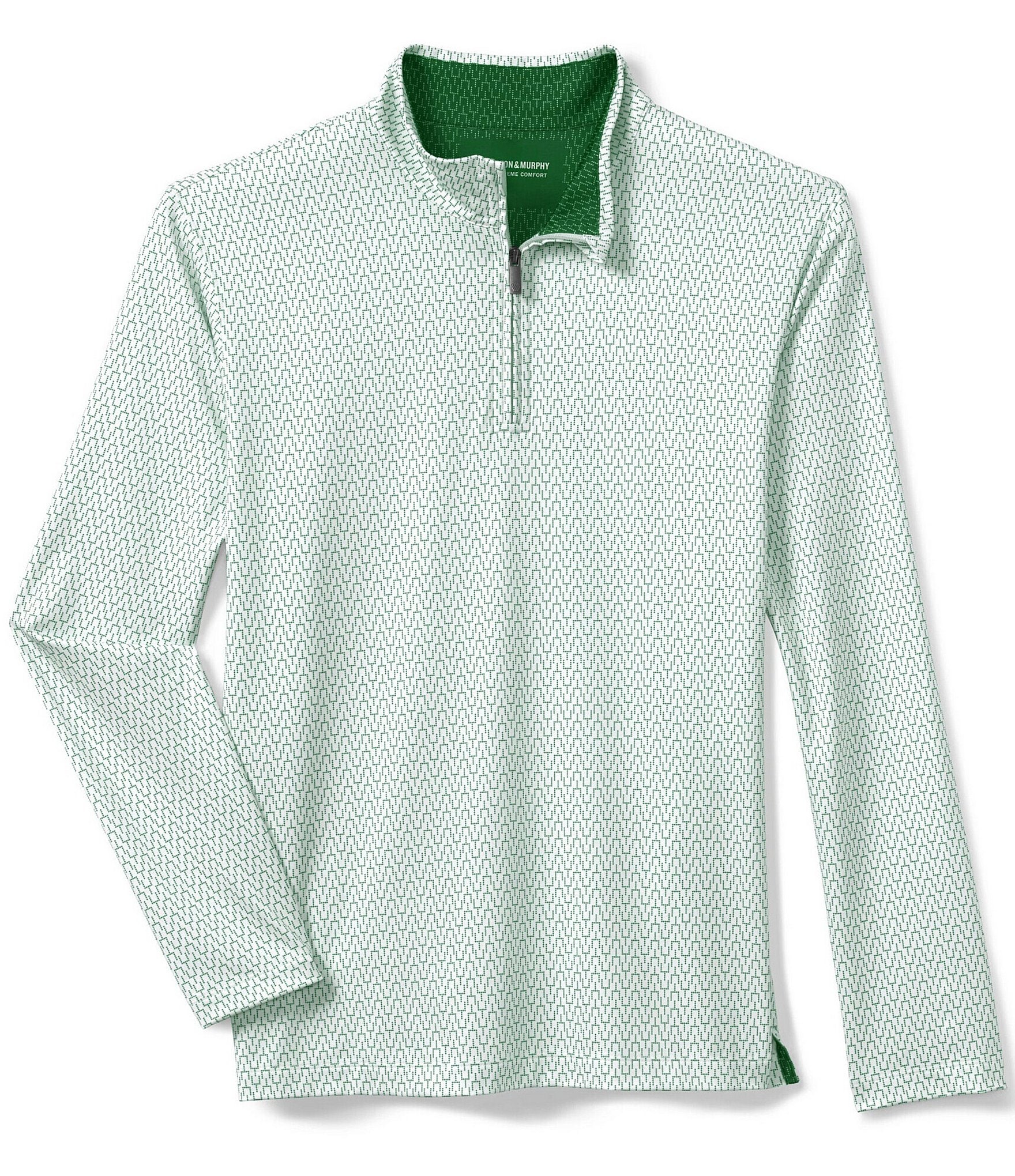 Johnston & Murphy Gameday XC4 Goal Post Print Quarter-Zip Pullover