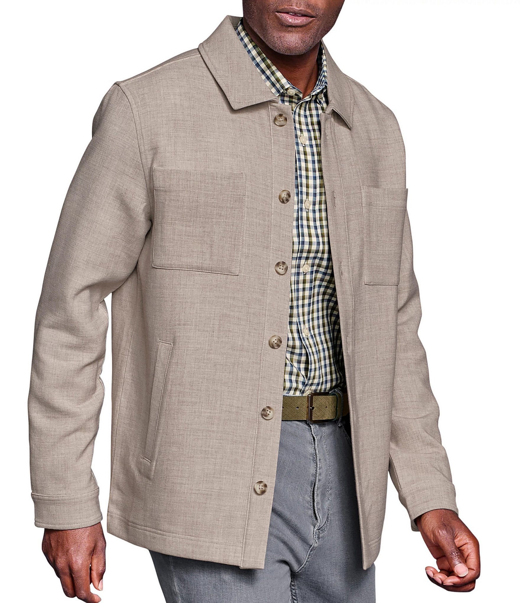 Johnston store & Murphy Single Breasted 3/4 Length Jacket