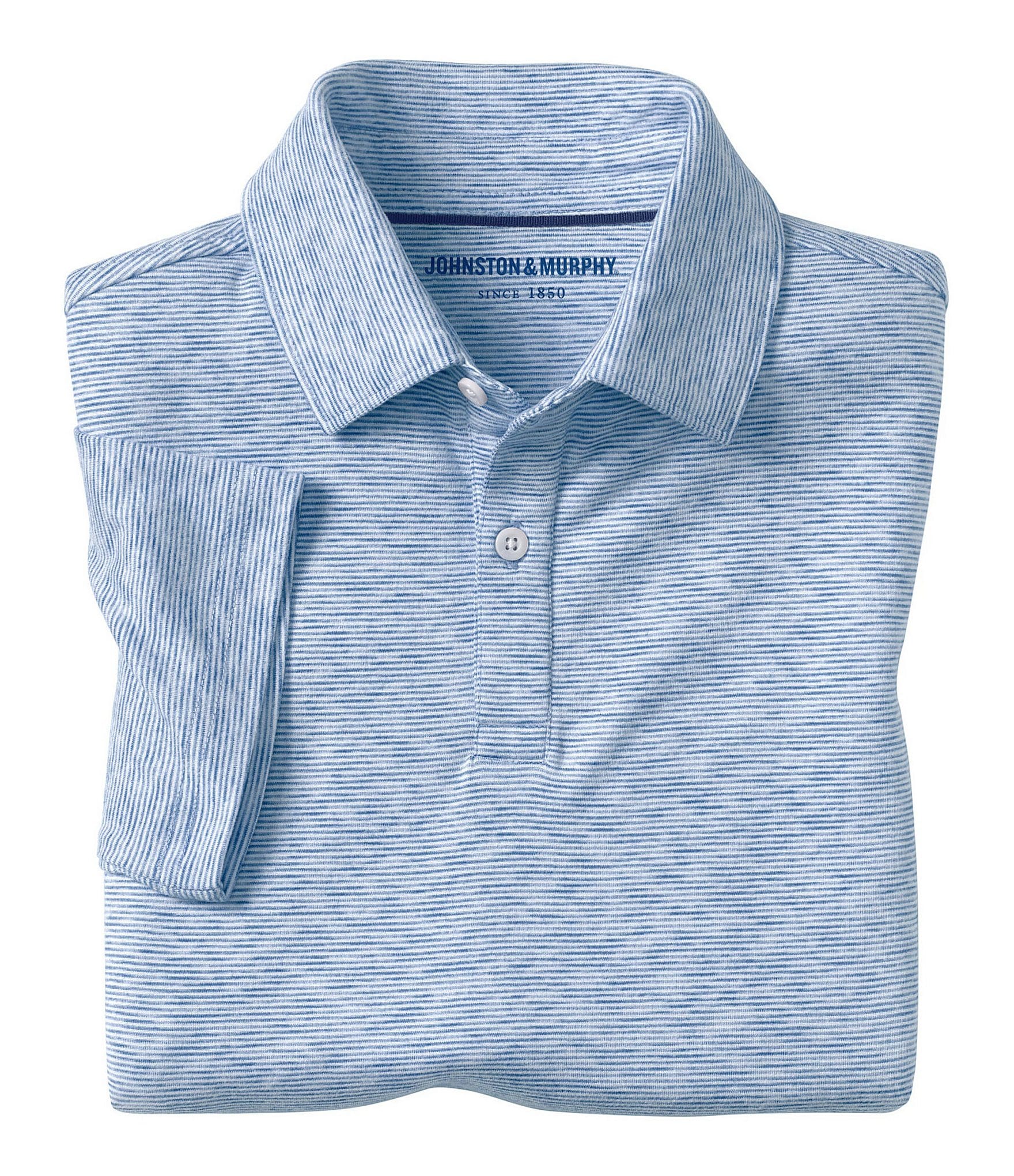 Johnston & Murphy Little/Big Boys 4-16 Short Sleeve Micro Stripe Polo Shirt