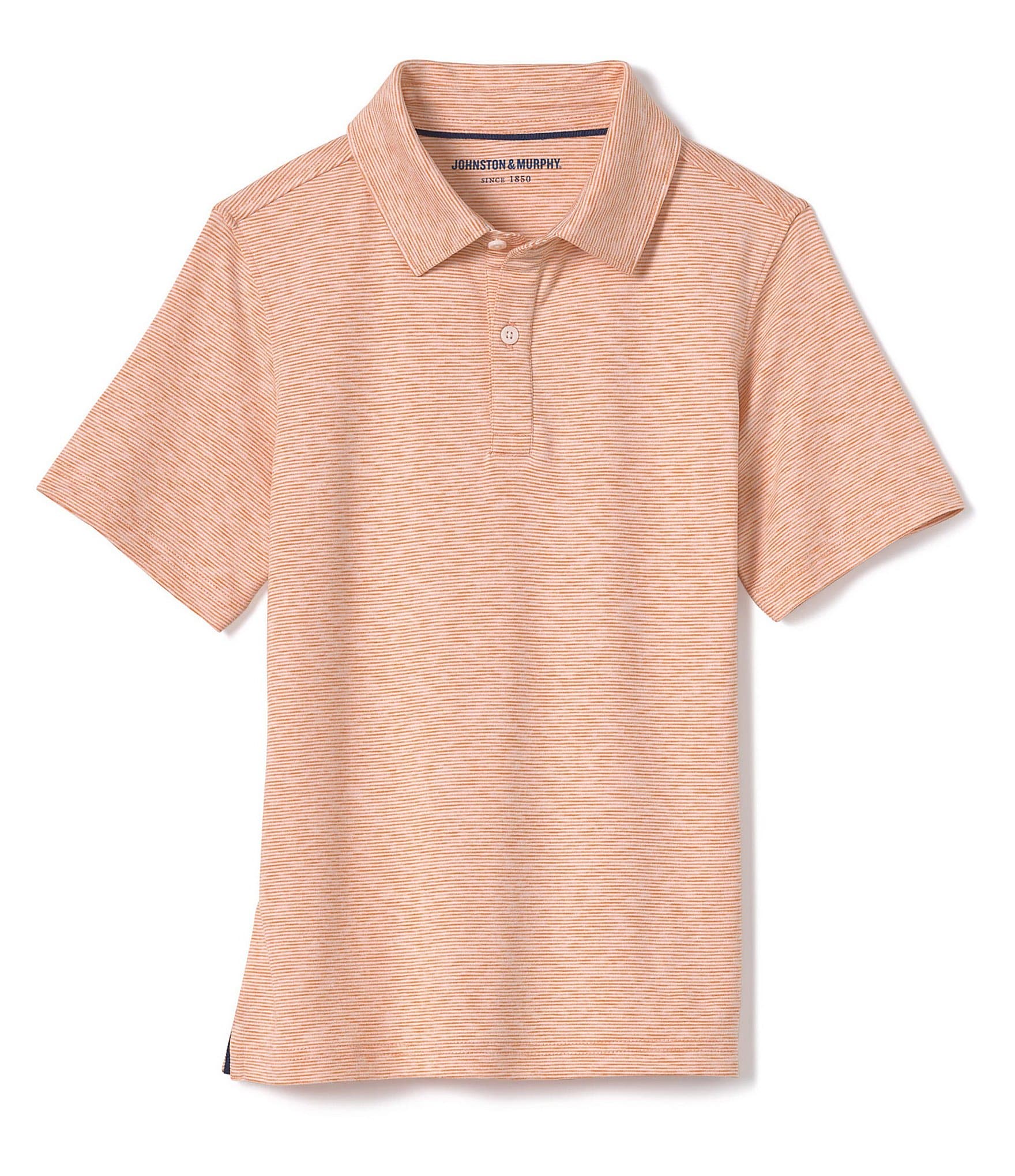 Johnston & Murphy Little/Big Boys 4-16 Short Sleeve Micro Stripe Polo Shirt