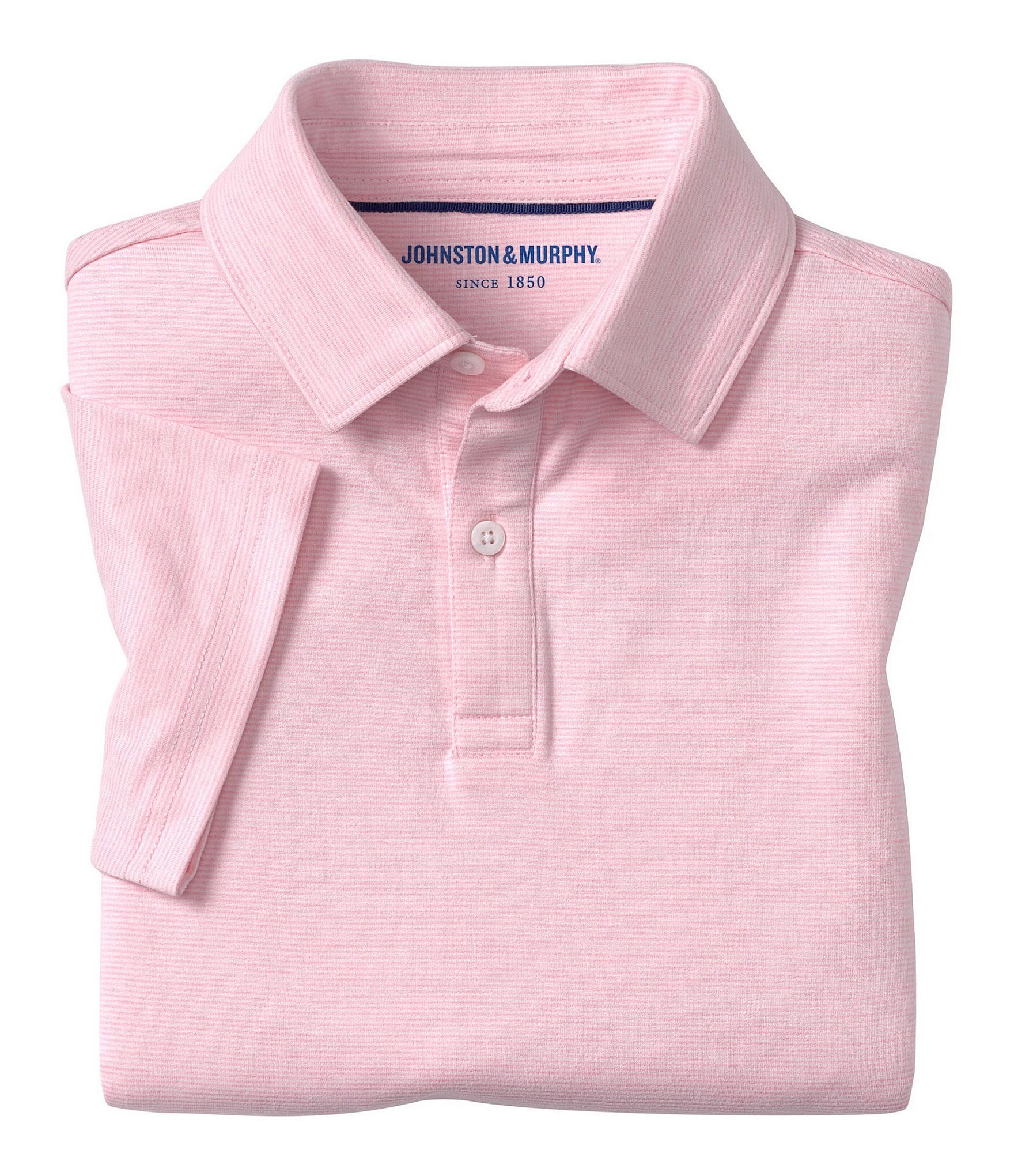 Johnston & Murphy Little/Big Boys 4-16 Short Sleeve Micro Stripe Polo Shirt