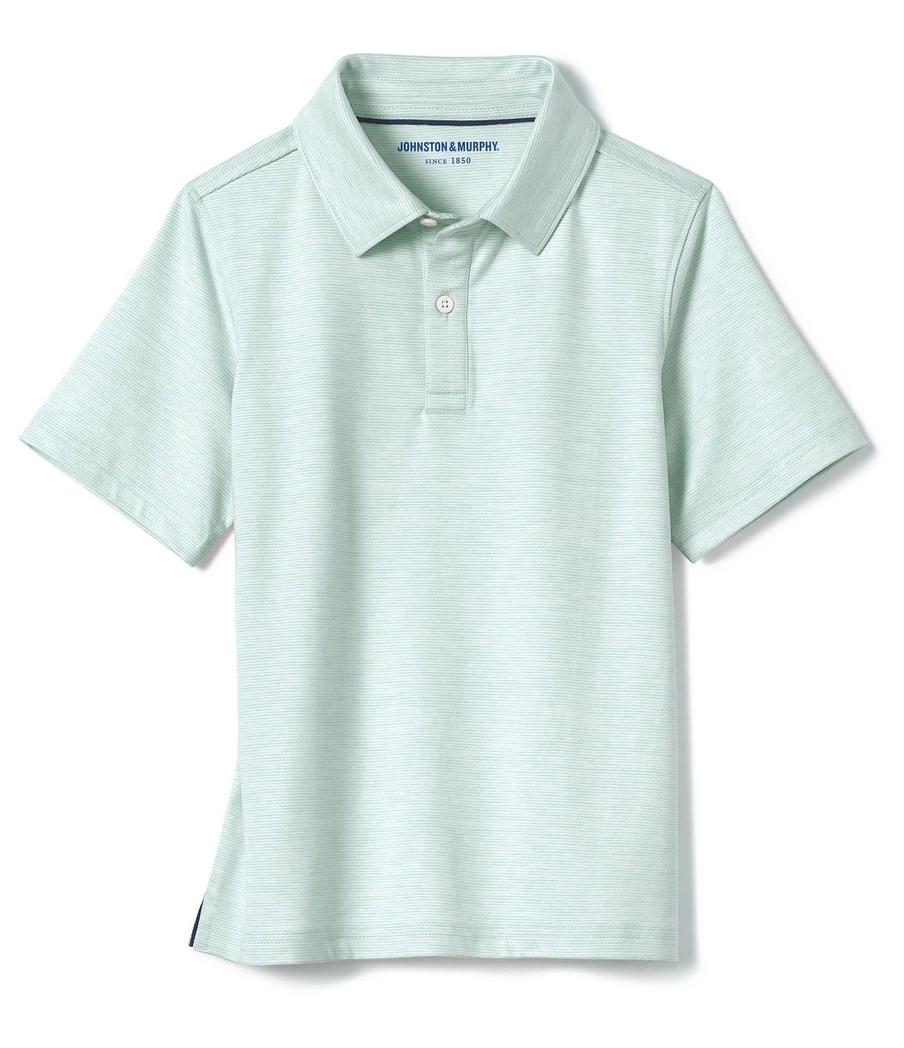 Johnston & Murphy Little/Big Boys 4-16 Short Sleeve Micro Stripe Polo Shirt