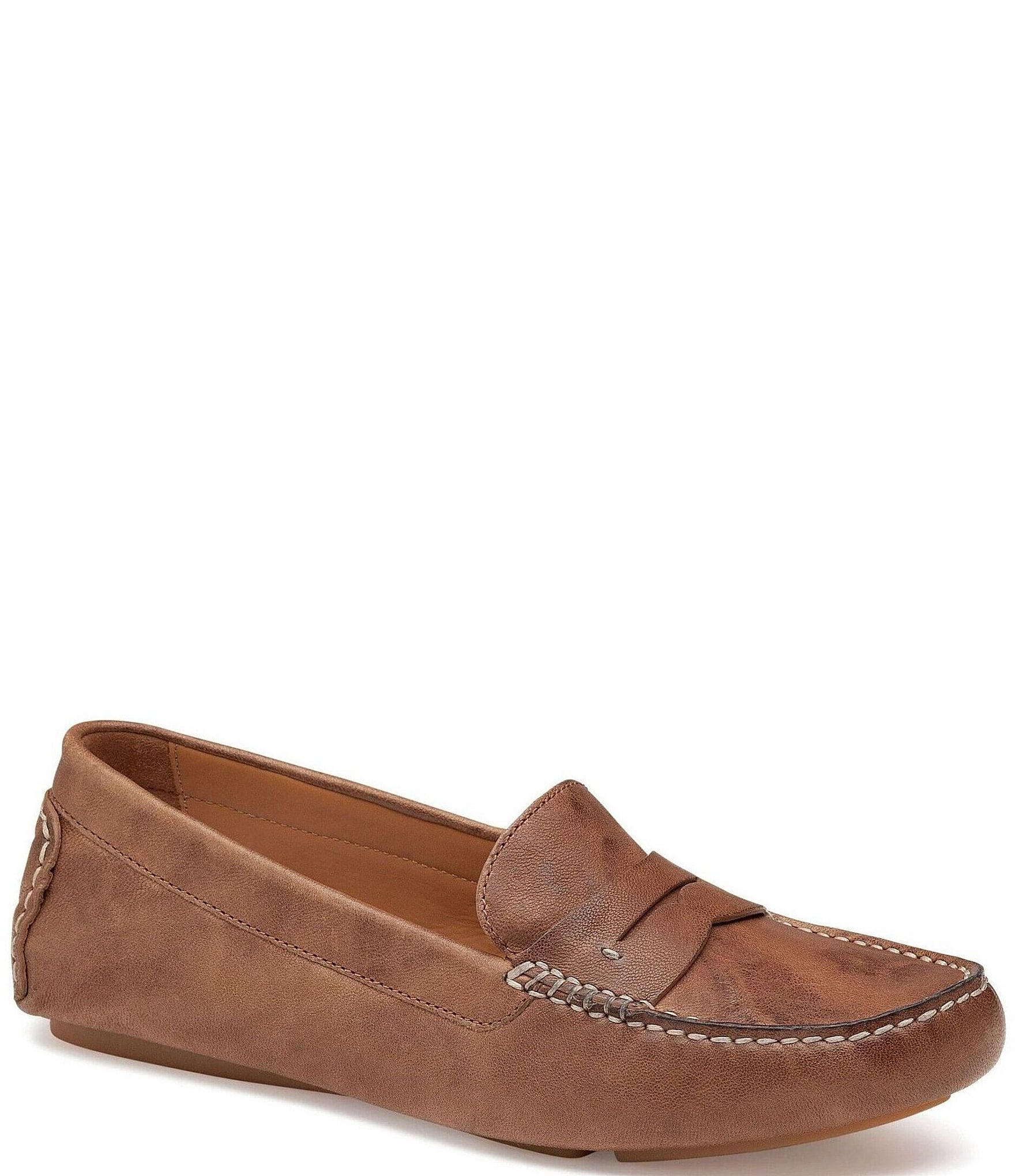 Johnston & Murphy Maggie Leather Driving Penny Loafers | Dillard's