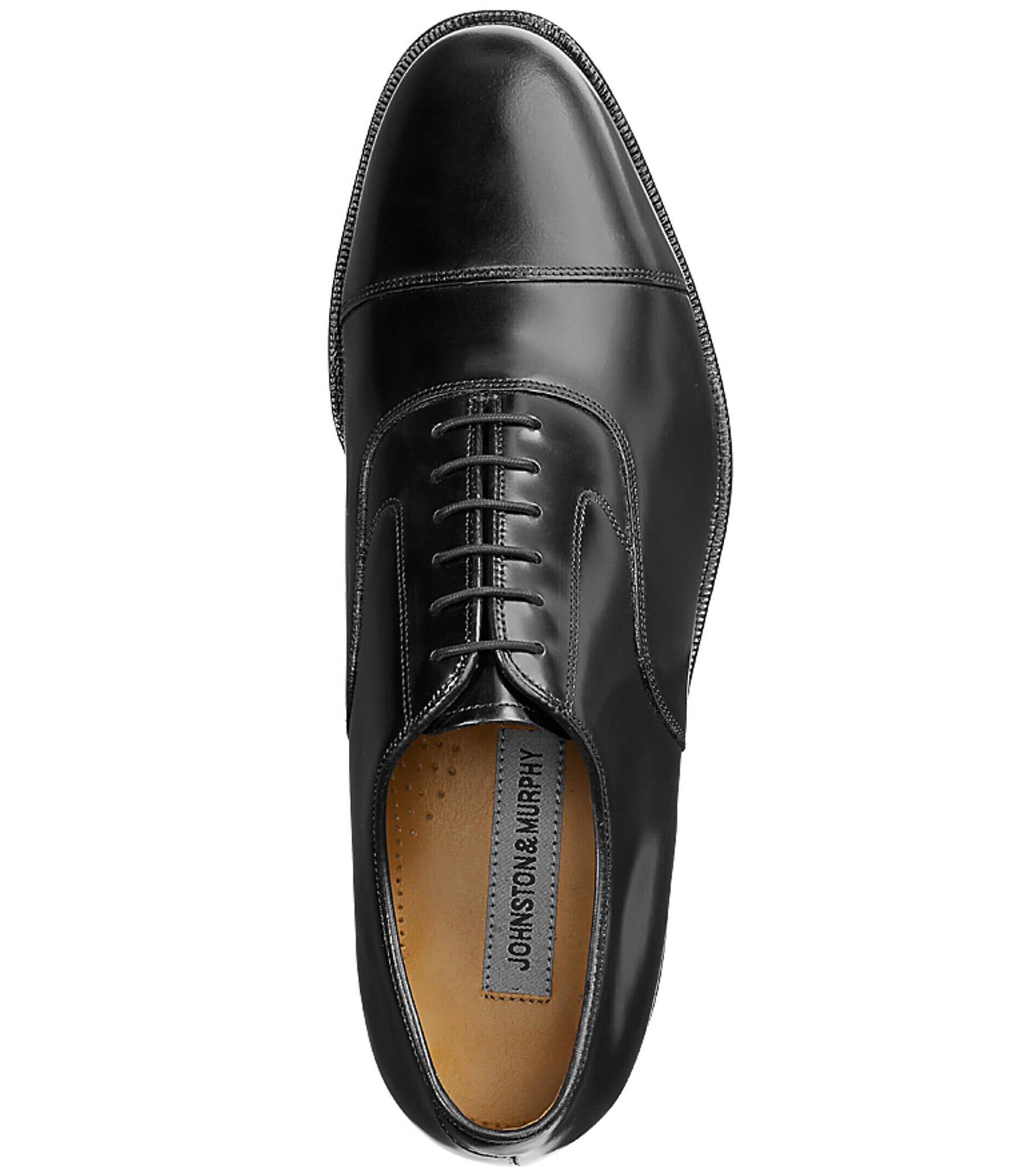 Johnston & Murphy Passport Collection Melton Leather Cap-Toe Oxfords