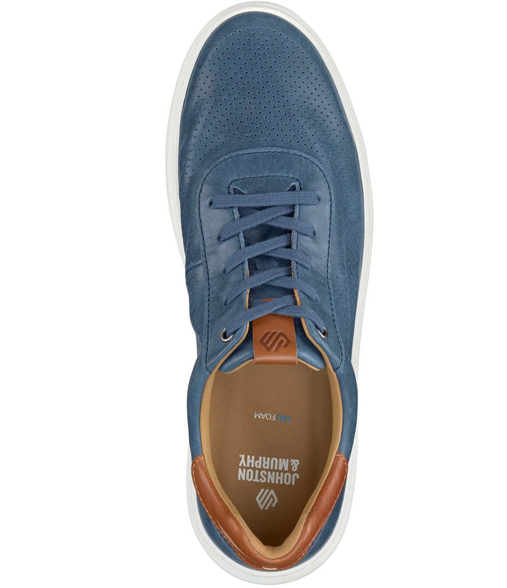 Johnston & Murphy Men's Anders Perforated Leather U-Throat Sneakers