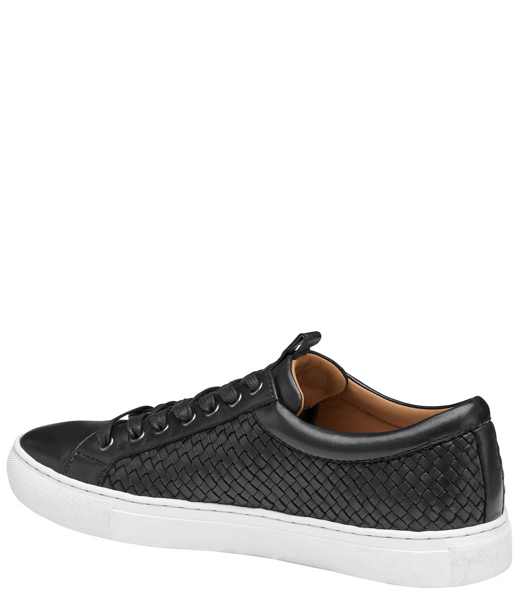 Johnston & Murphy Men's Banks Woven Lace-to-Toe Leather Sneakers