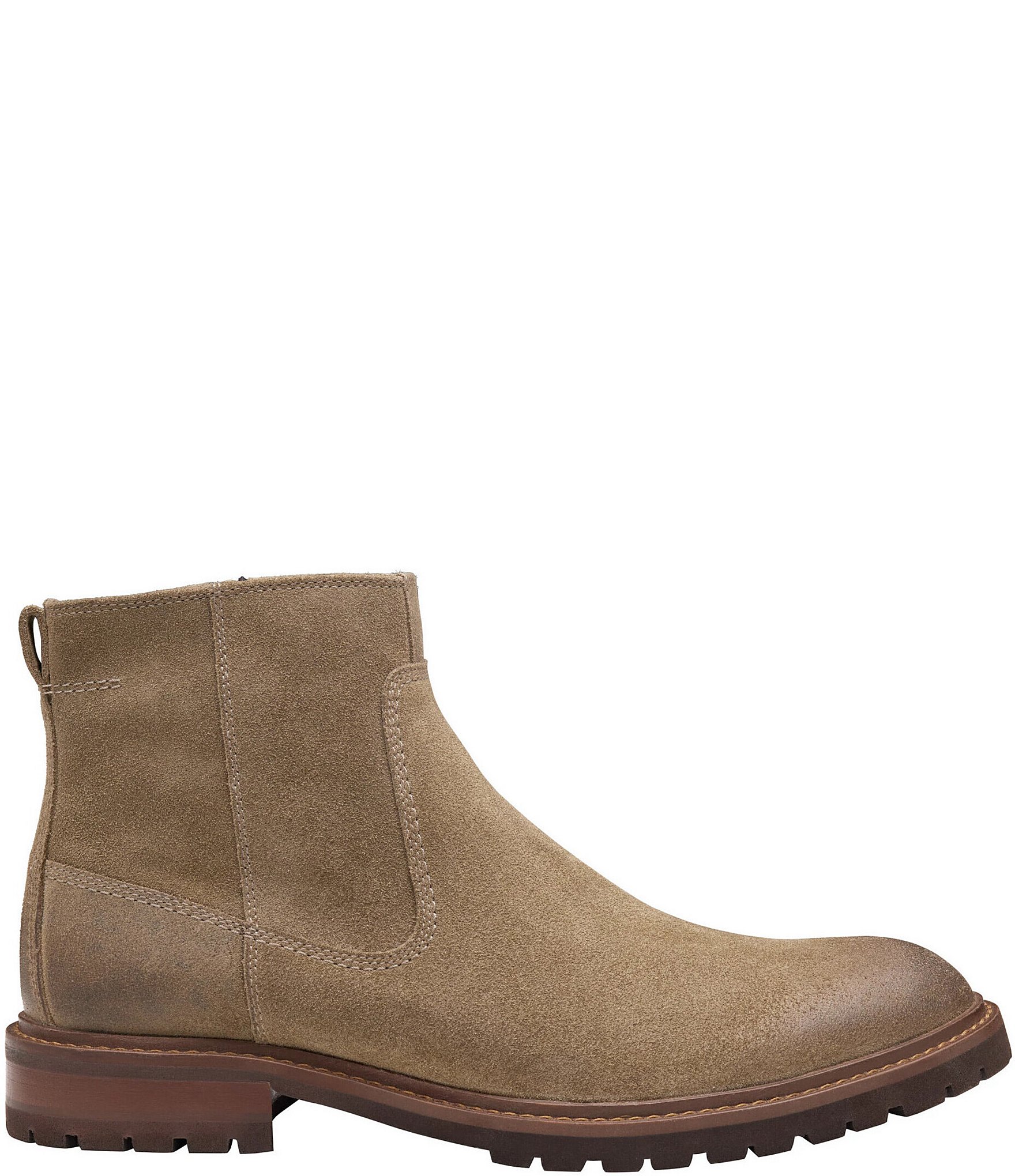 Johnston & Murphy Mens Barrett Suede Zip Boots