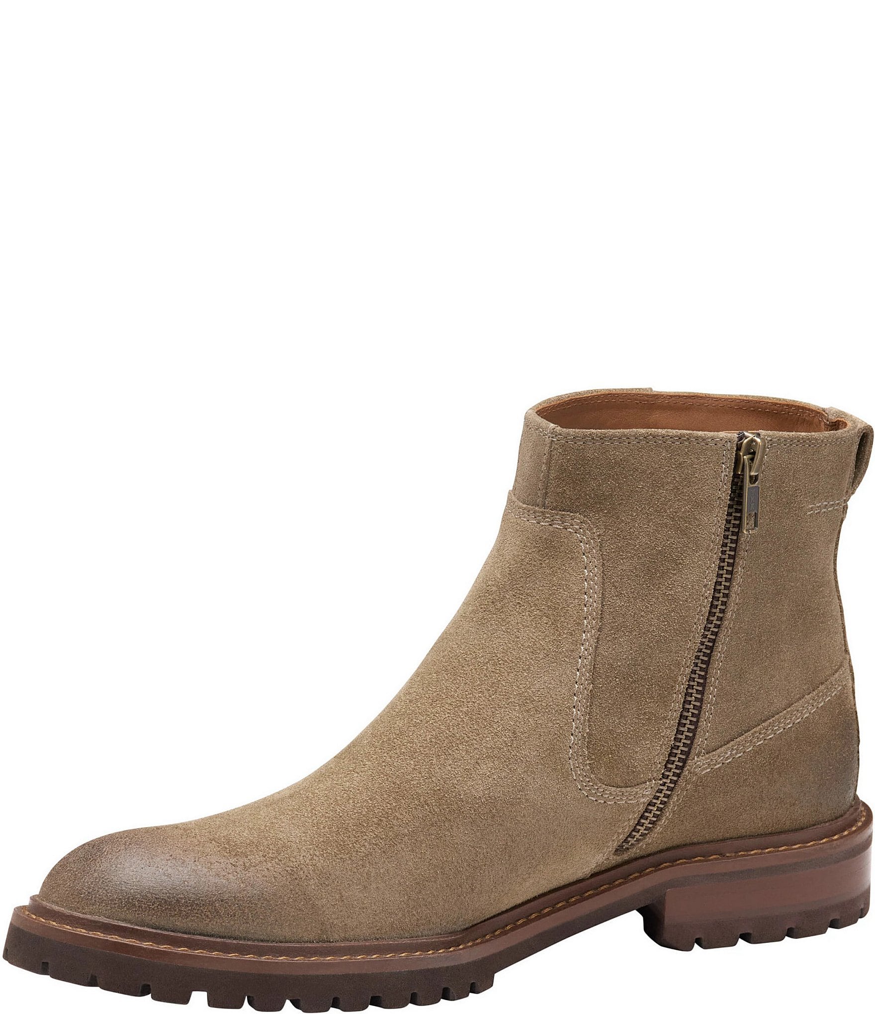 Johnston & Murphy Mens Barrett Suede Zip Boots