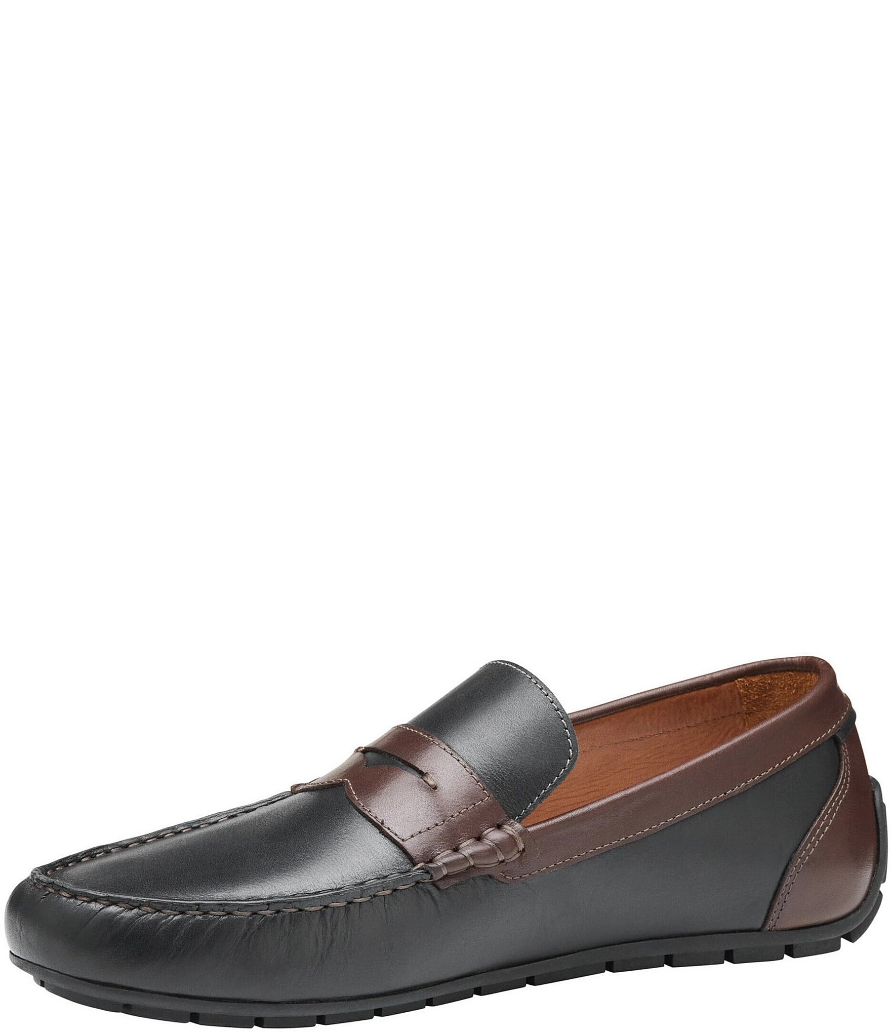 Johnston & Murphy Men's Beck Leather Slip On Penny Loafers