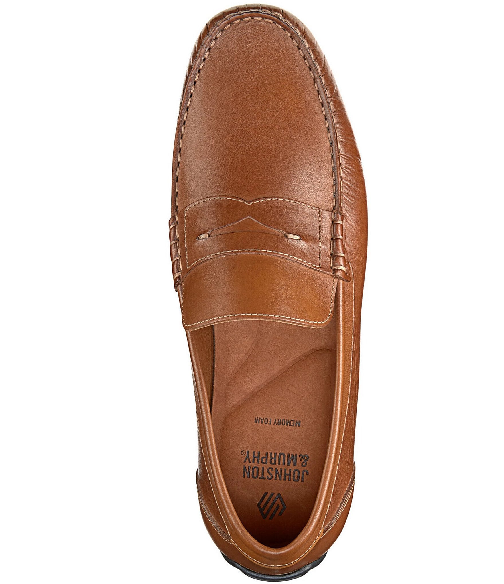 Johnston & Murphy Men's Beck Leather Slip On Penny Loafers