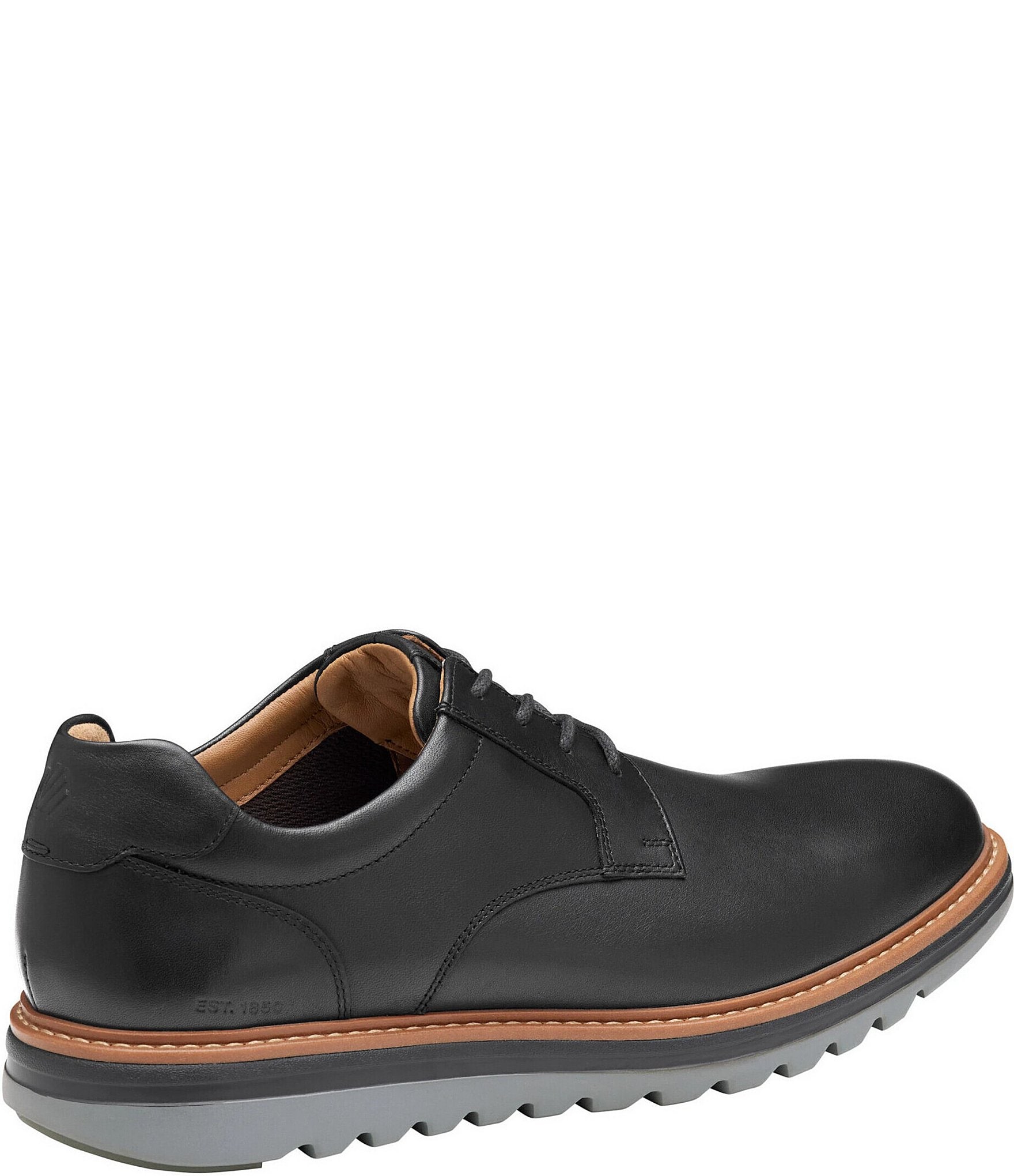 Johnston & Murphy Men's Braxton Smooth Leather Plain Toe Oxfords