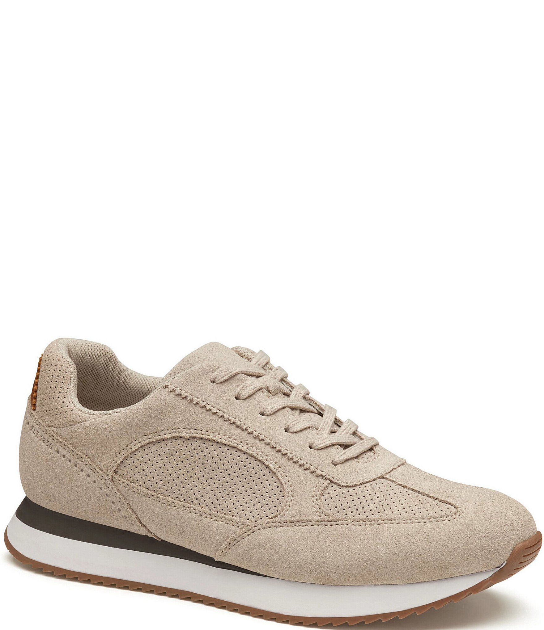 Johnston & Murphy Men's Chase Perforated Suede T-Toe Sneakers
