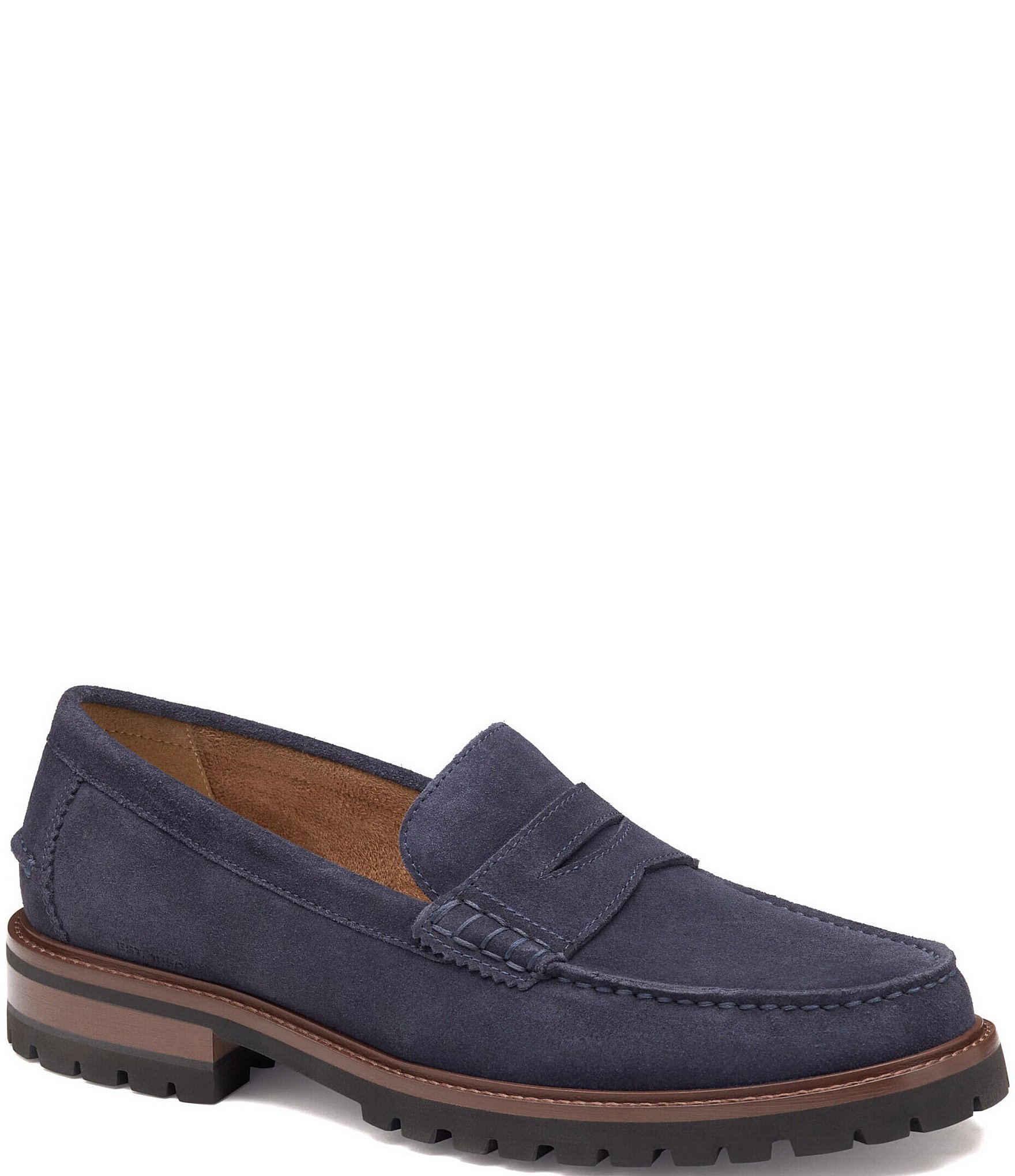 Johnston & Murphy Men's Collier Suede Penny Loafers