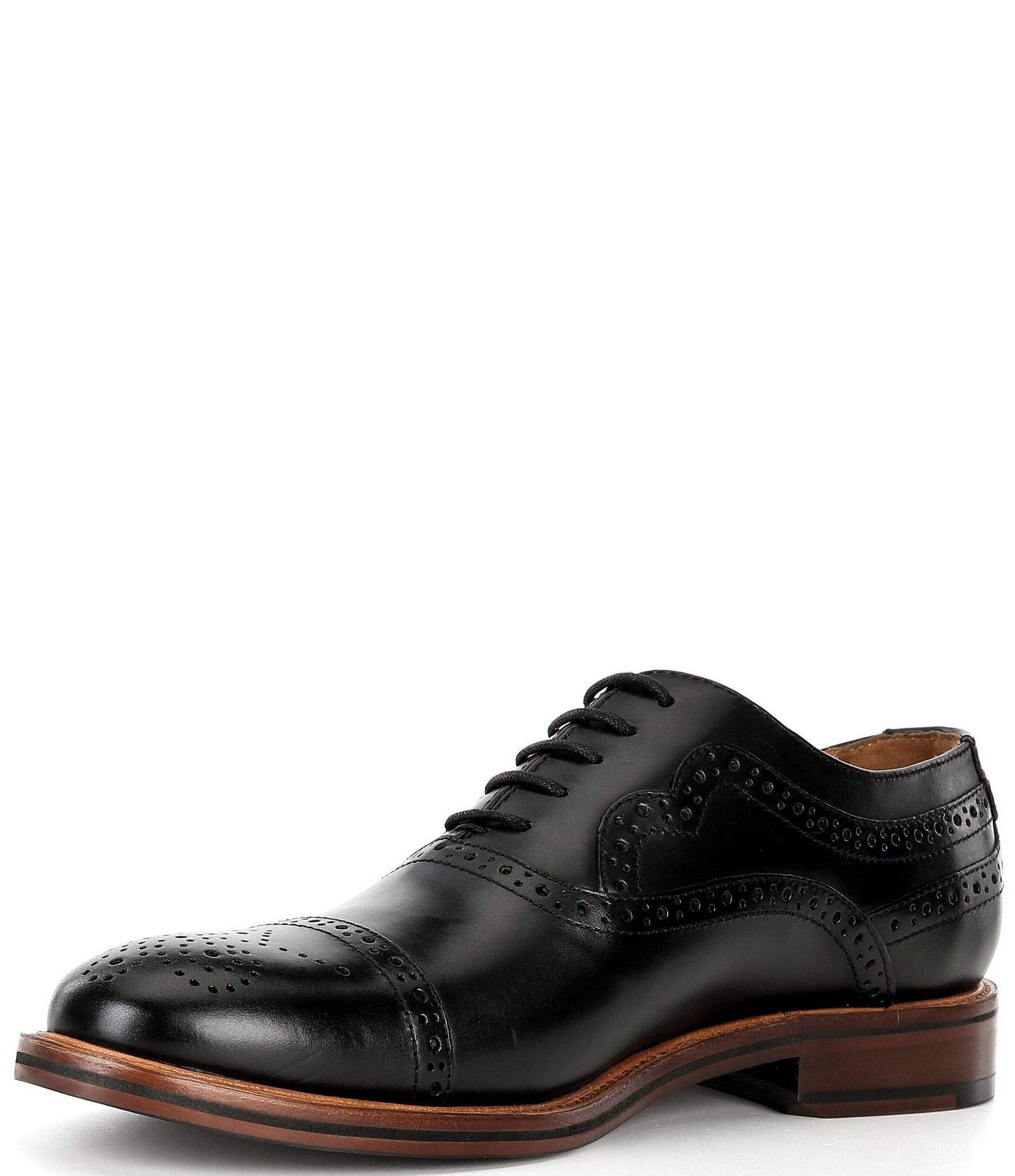 Johnston & Murphy Men's Conard 175th Anniversary Cap Toe Brogue Detail Oxfords