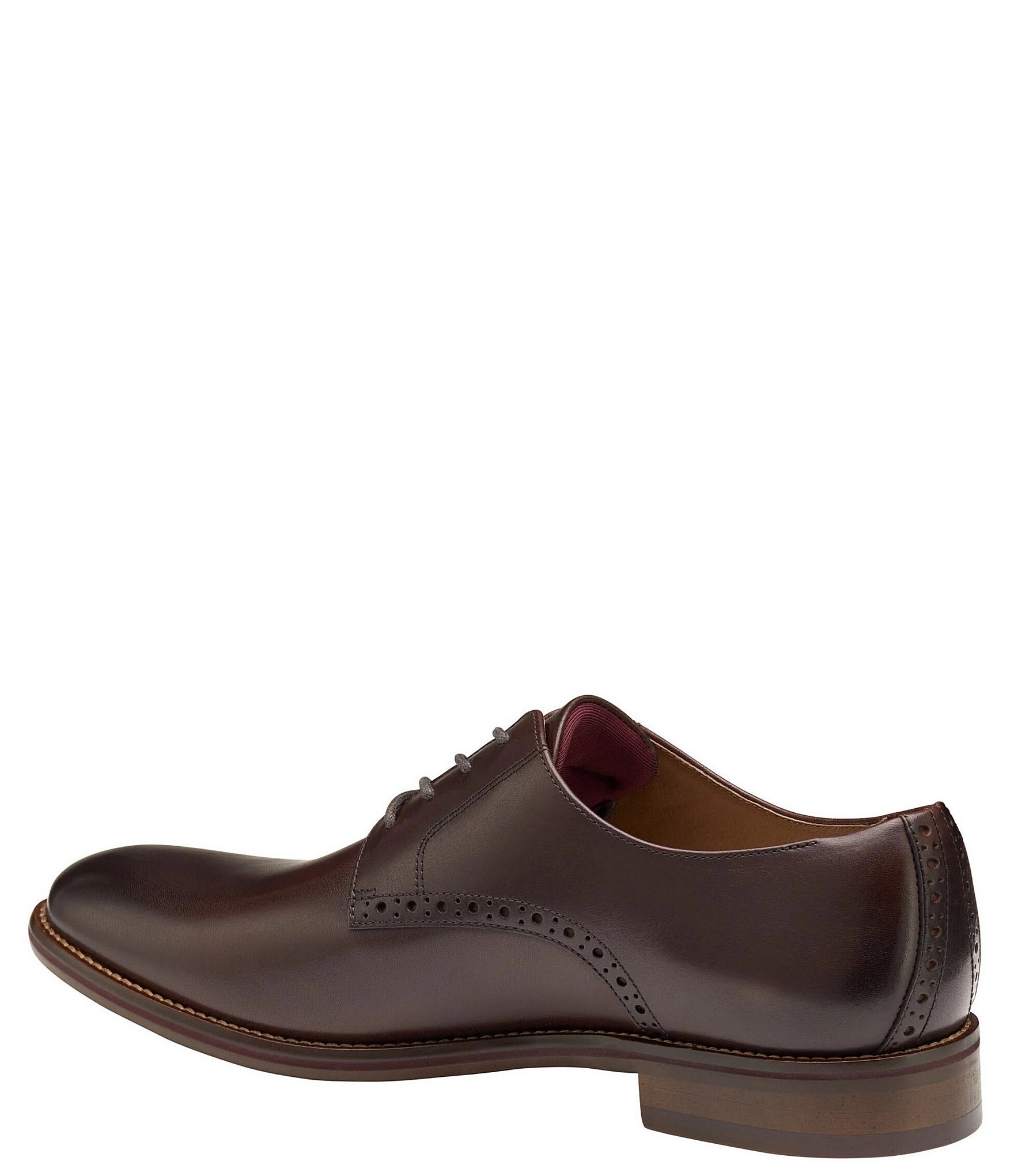 Johnston & Murphy Conard 2.0 Leather Plain Toe Brogue Detail Oxfords