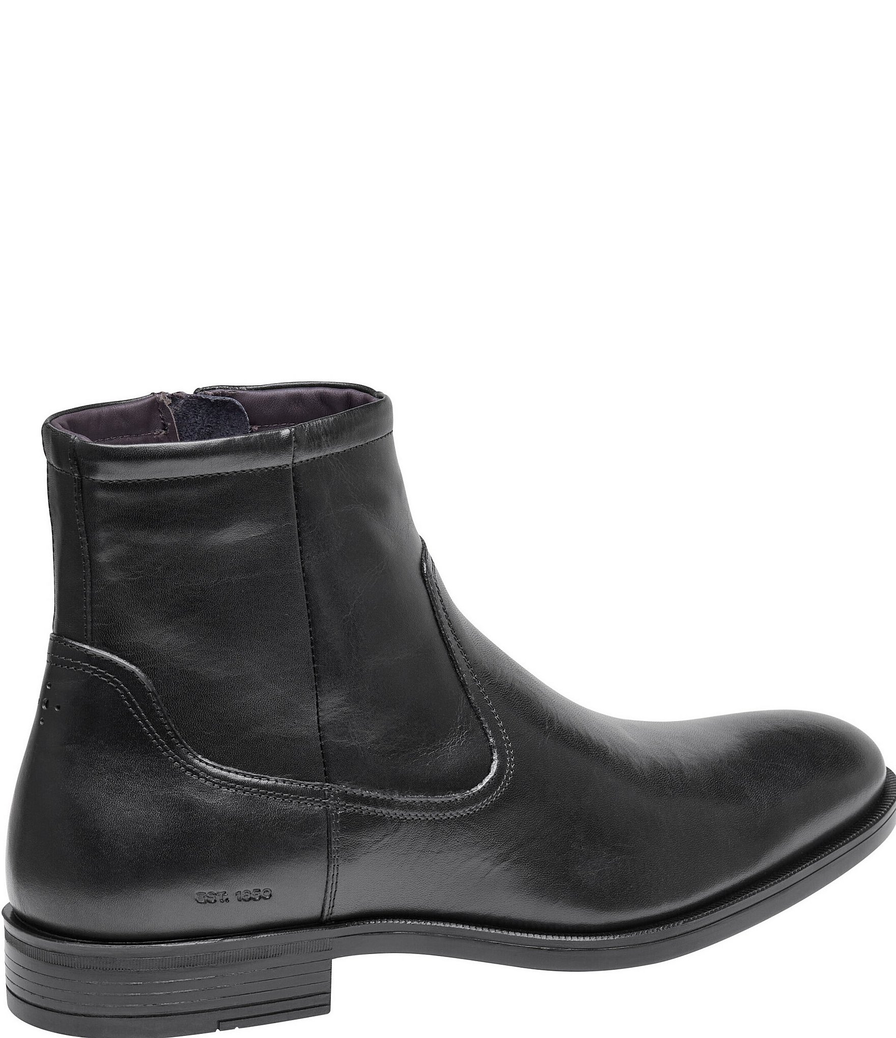 Johnston & Murphy Men's Conlin Leather Side Zip Boots