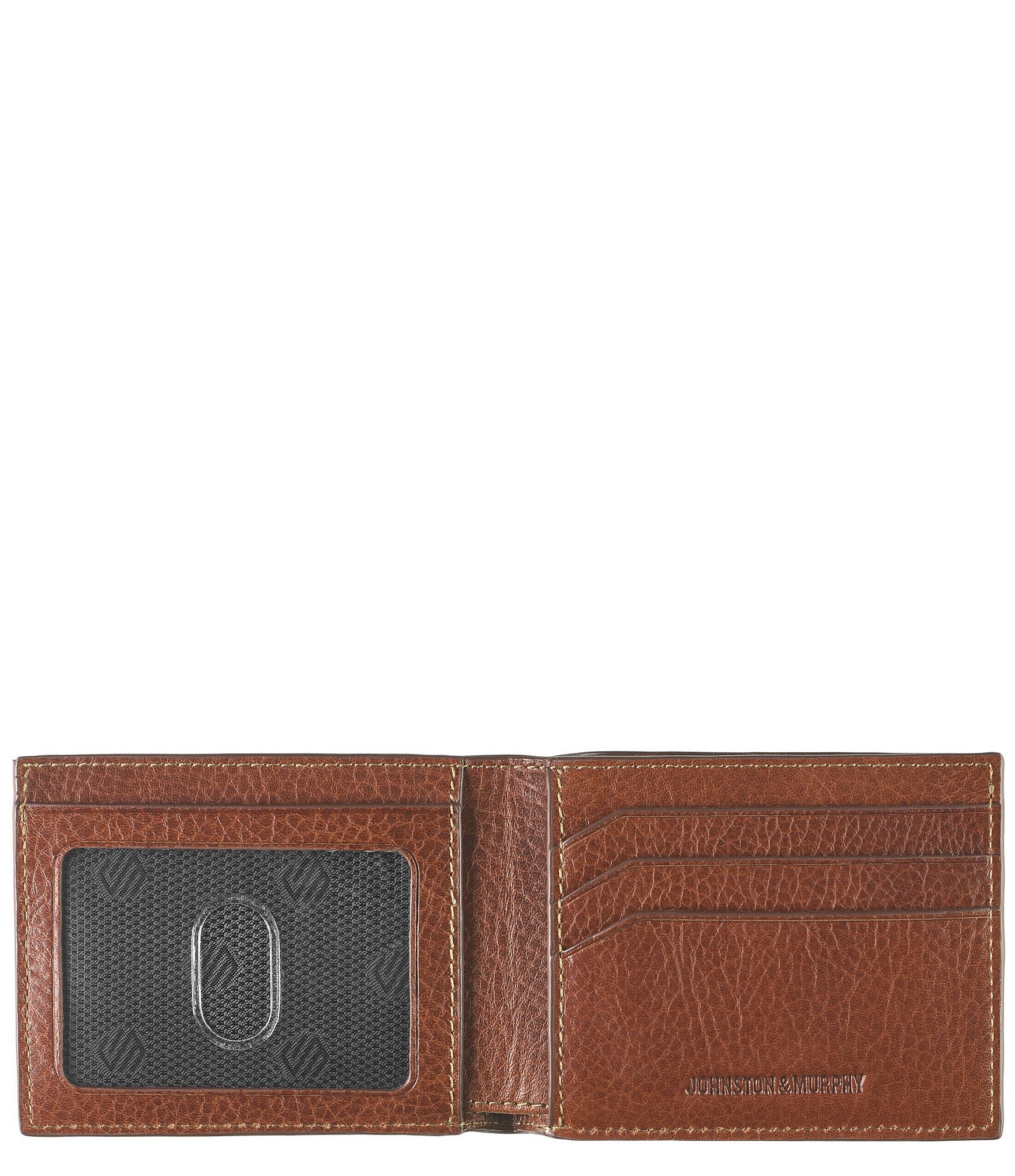 Johnston & Murphy Men's Double Contrast Stitch Billfold Wallet